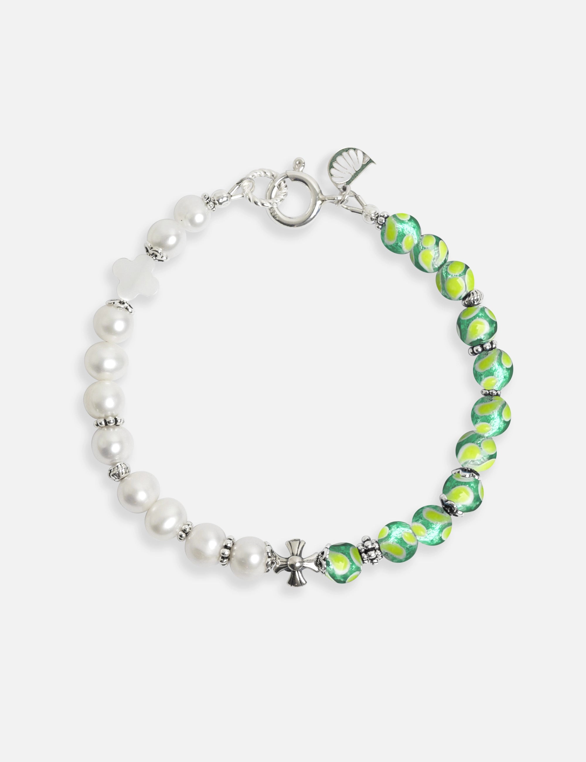 bracelet perles culture phosphorescent vert