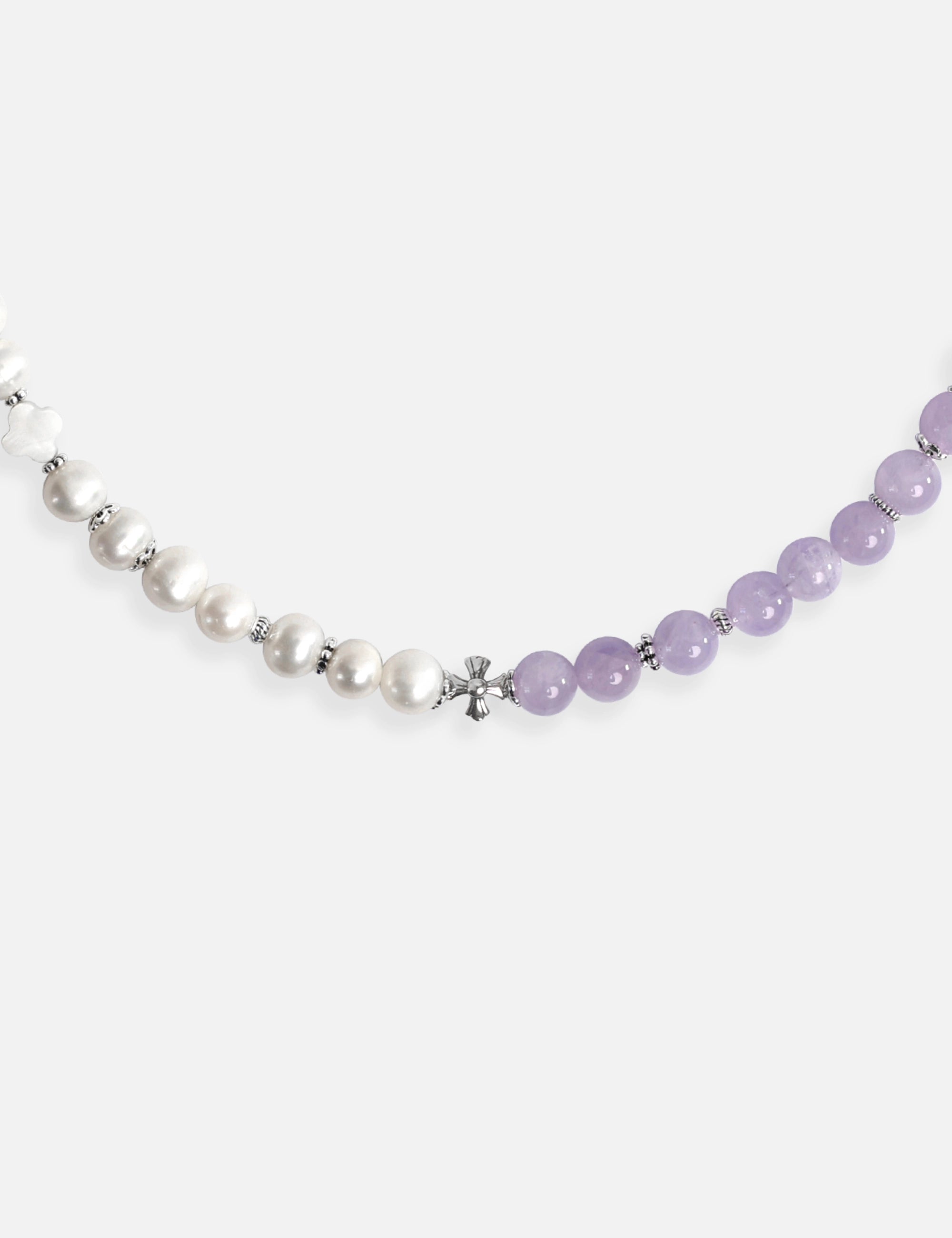 Collier perles de culture jade violet