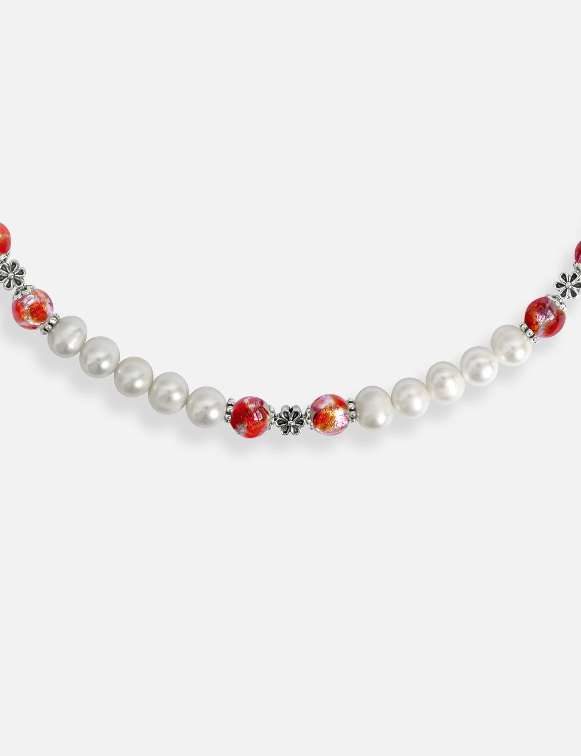 Collier perles culture corail phosphorescent