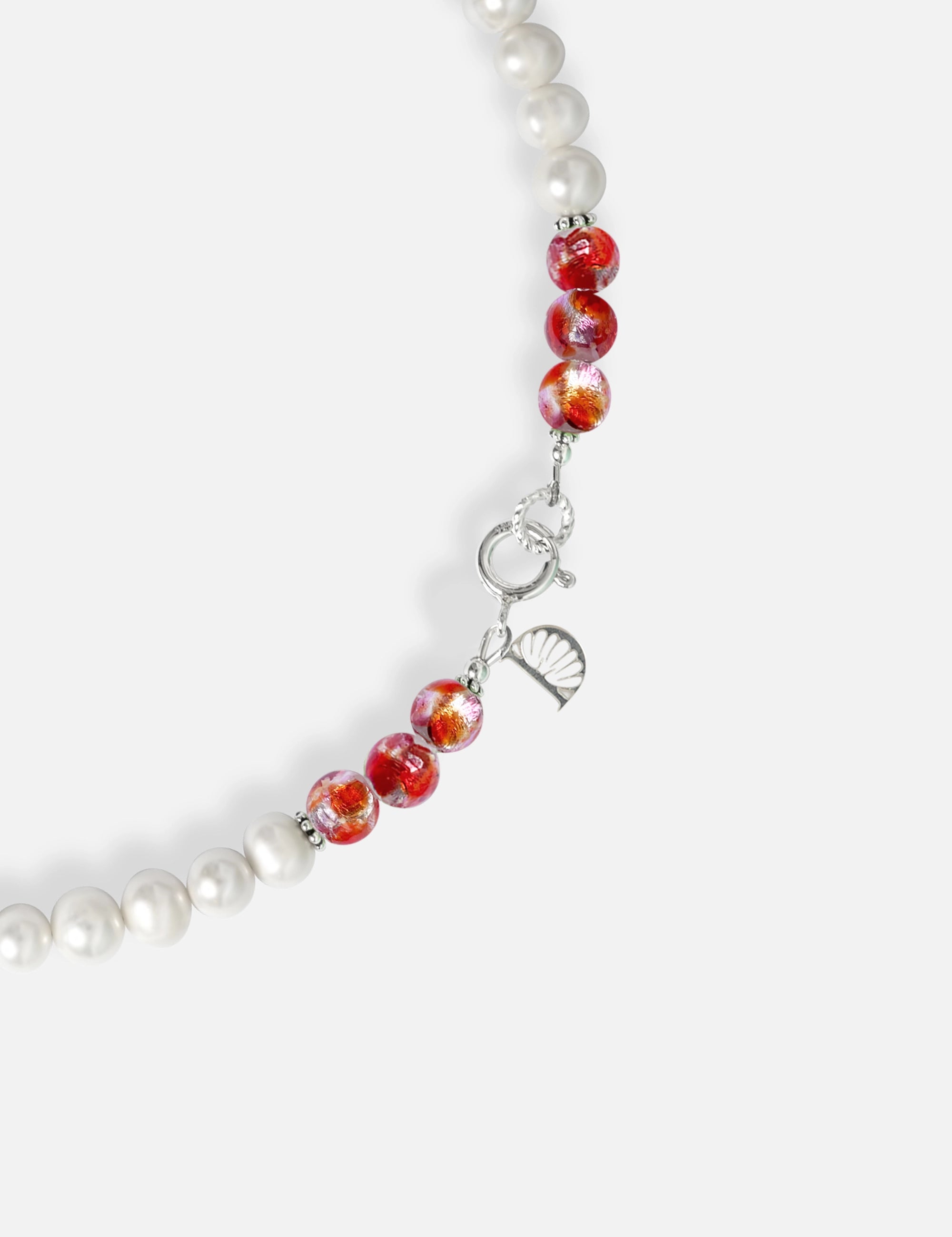 Collier perles culture corail phosphorescent