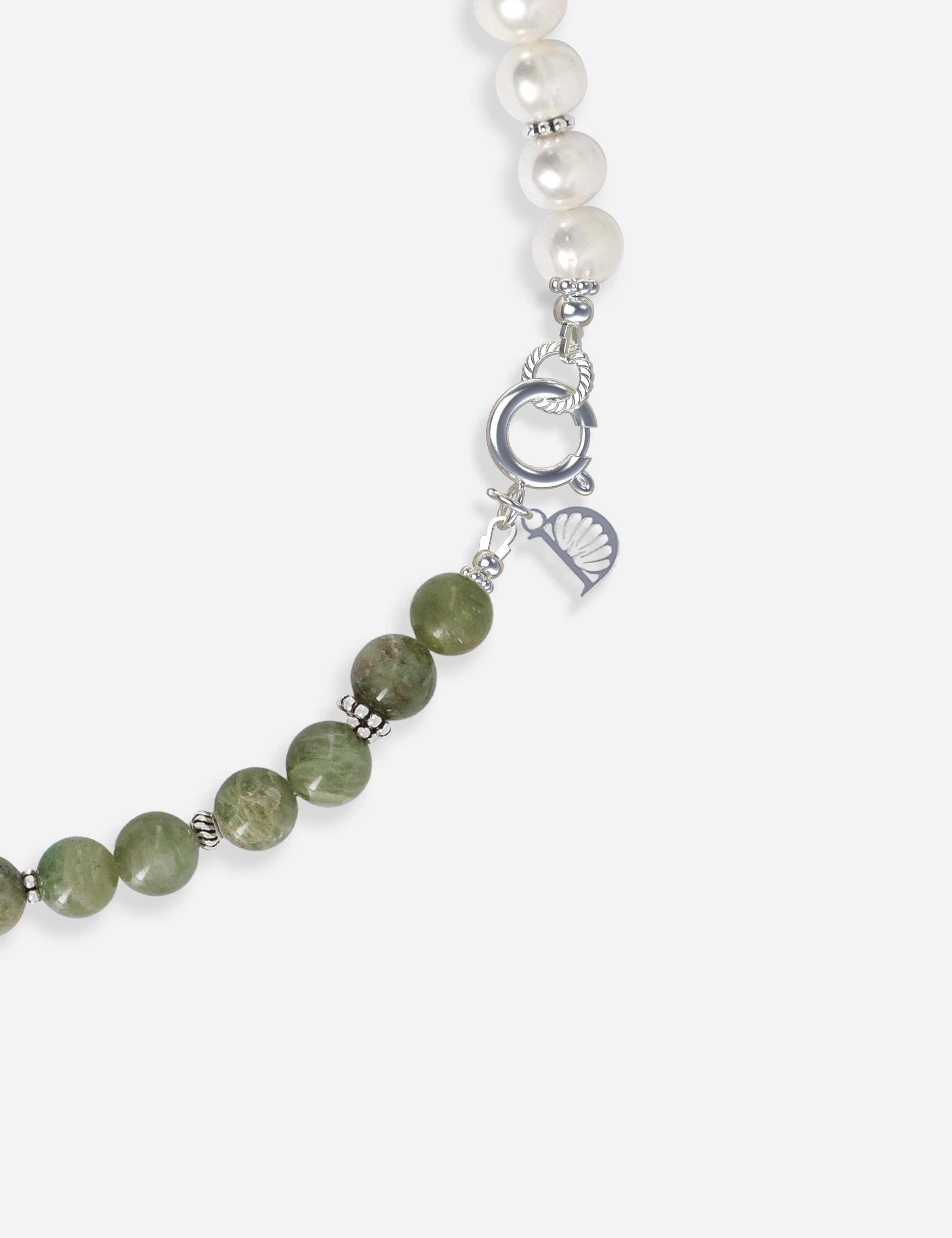 Collier perles de culture kaki