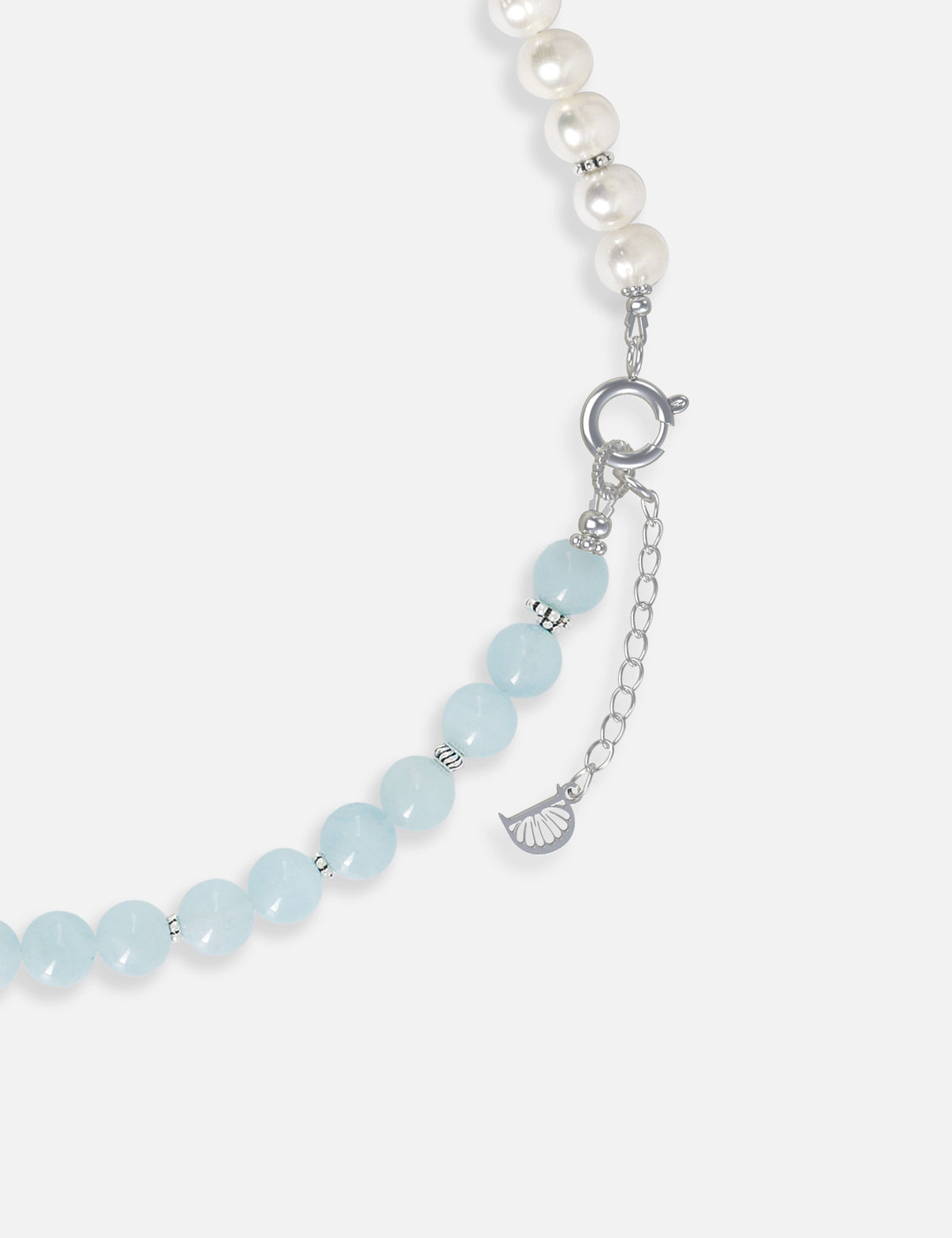 collier perles culture aigue-marine