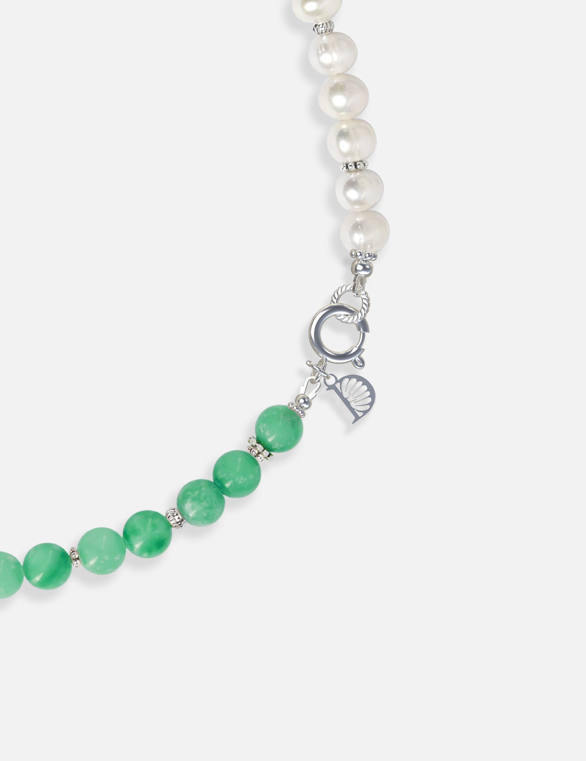 Collier perles de culture vert
