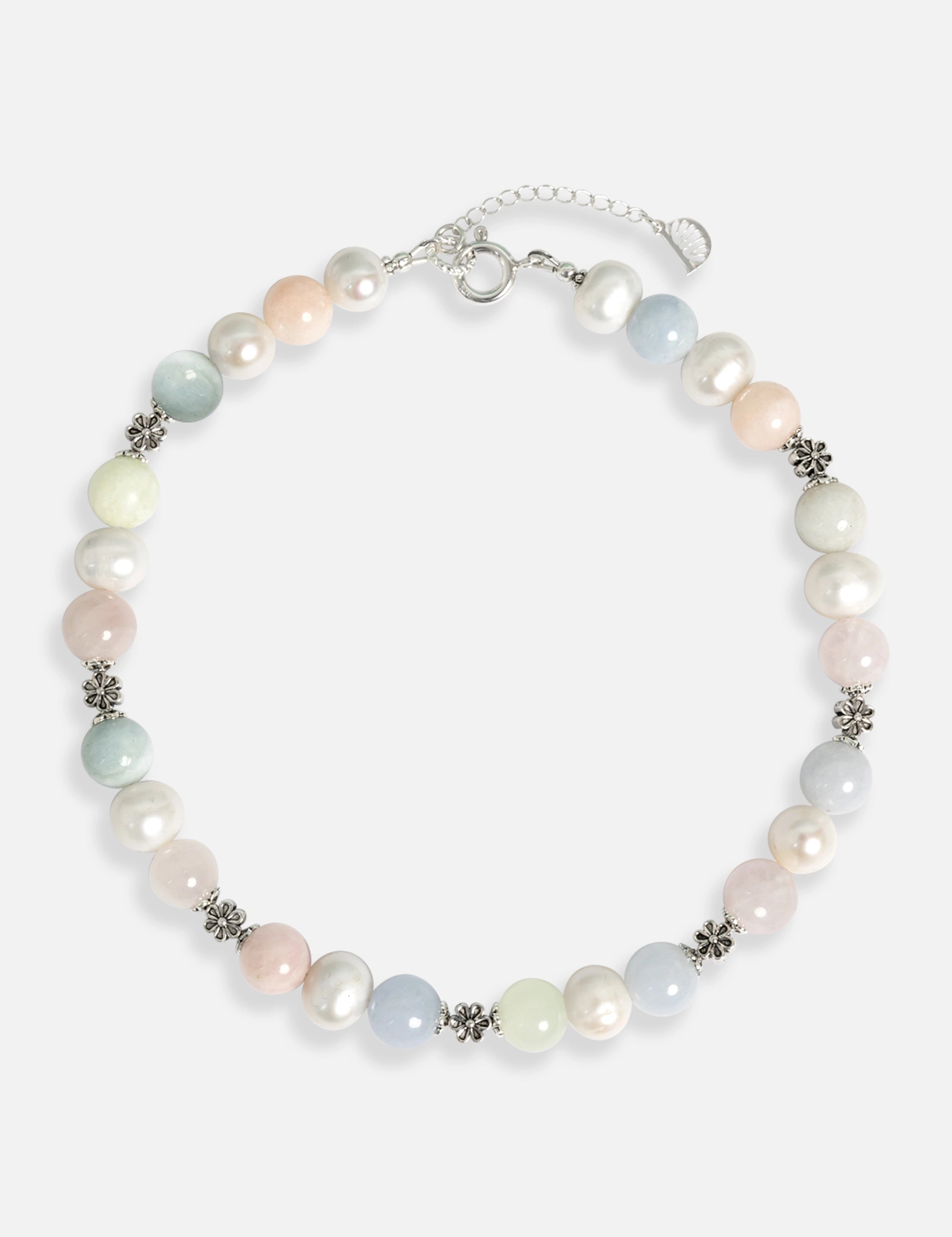 collier perles de culture pastel