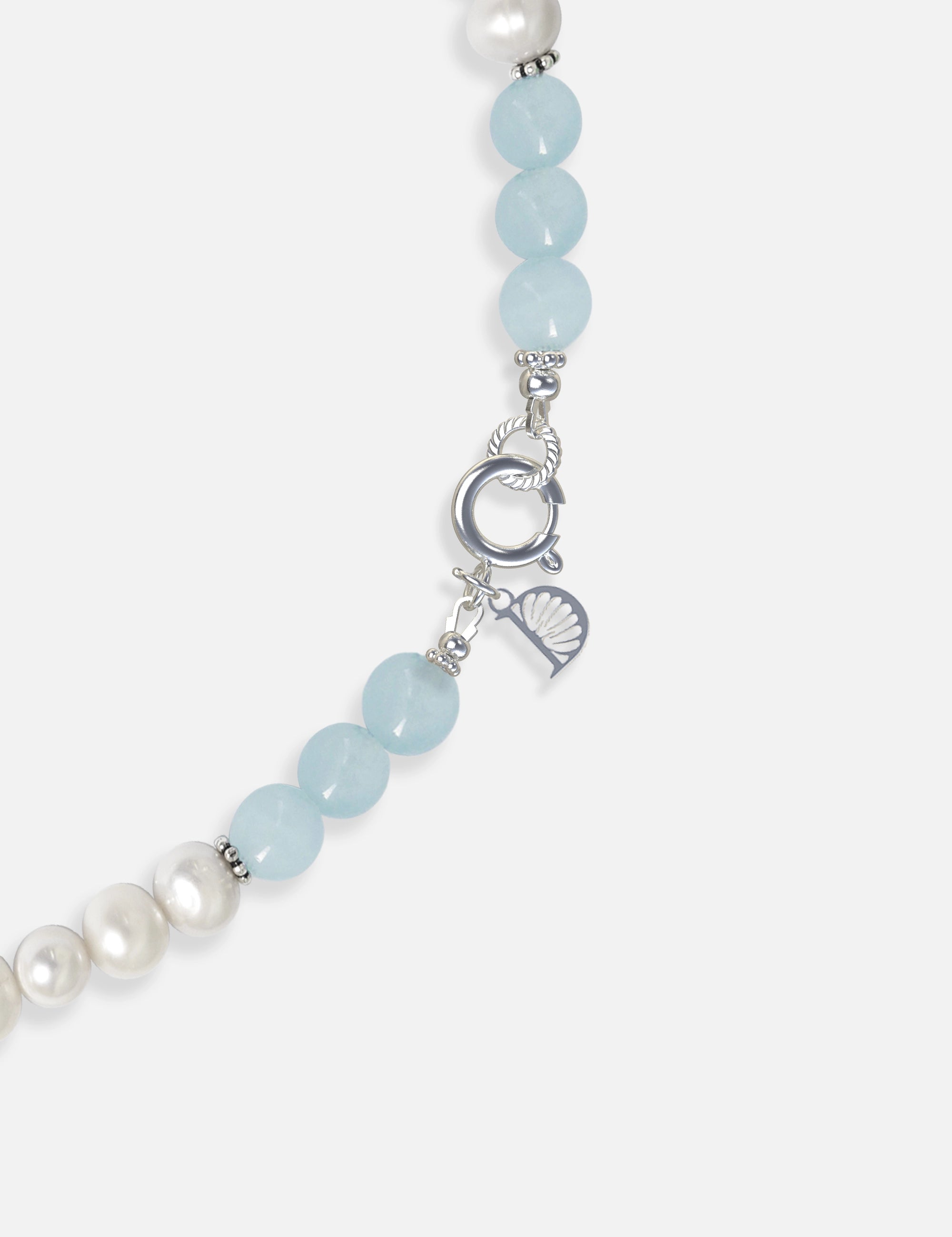 Collier perles de culture bleu