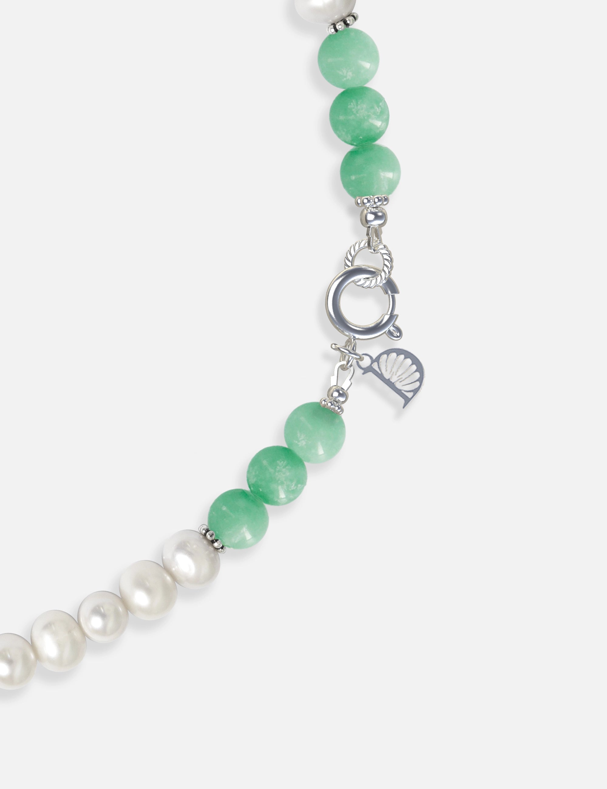 Collier perles de culture vert