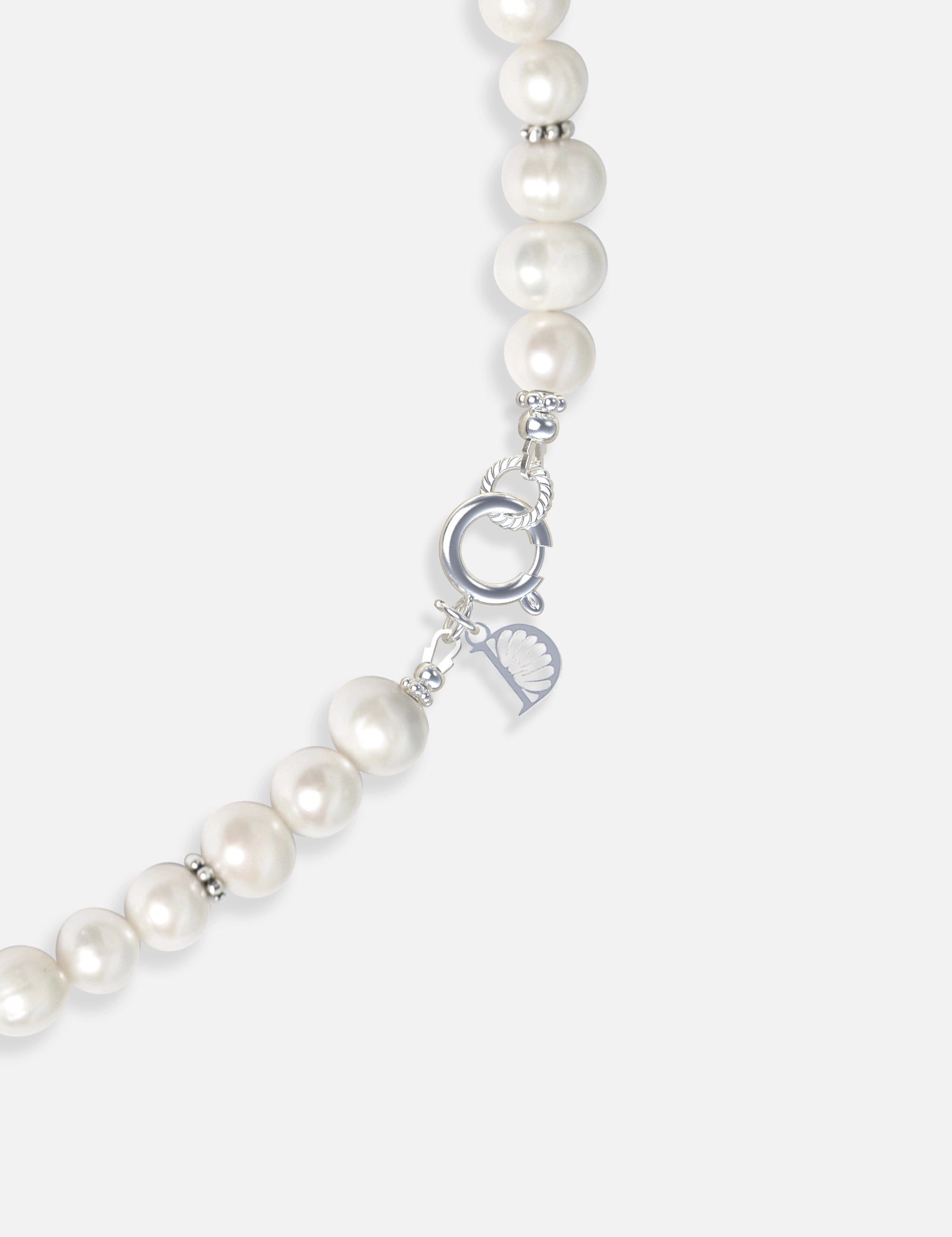 Collier perles de culture fleurs