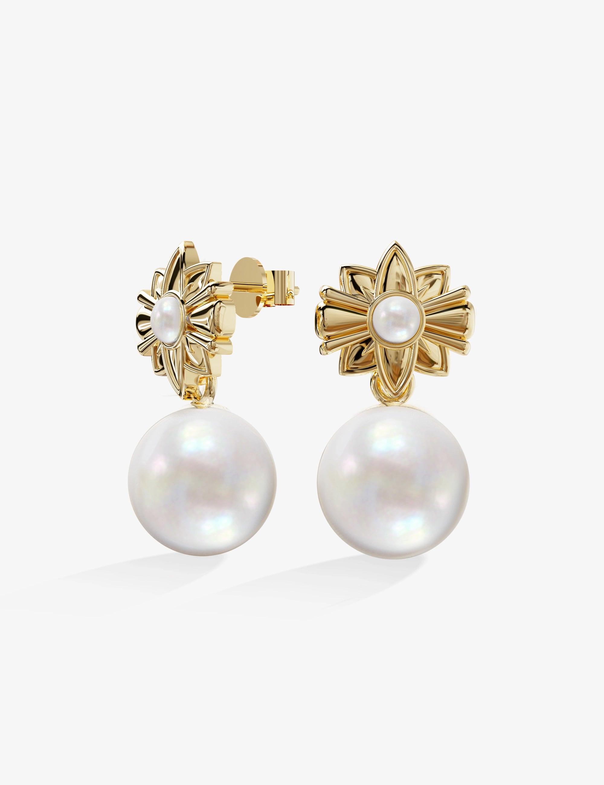 boucles d'oreilles or perles de culture