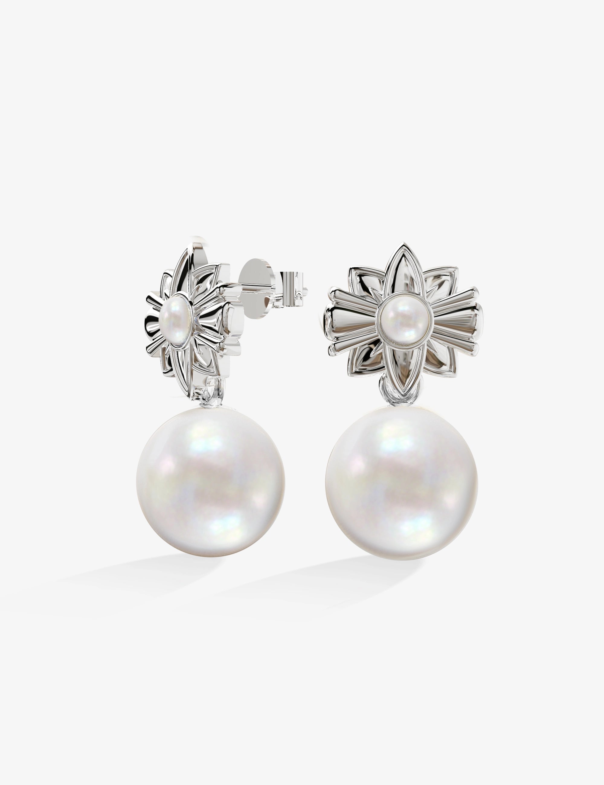 boucles d'oreilles argent perles de culture