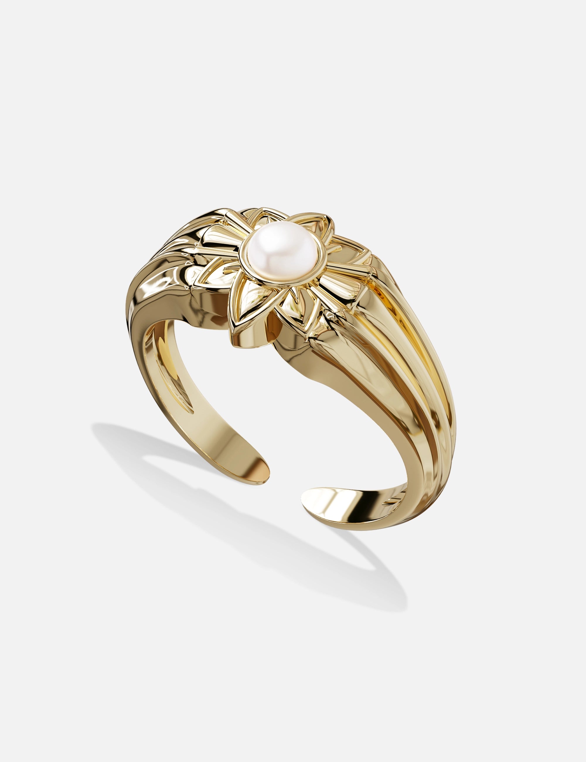 bague or perles de culture