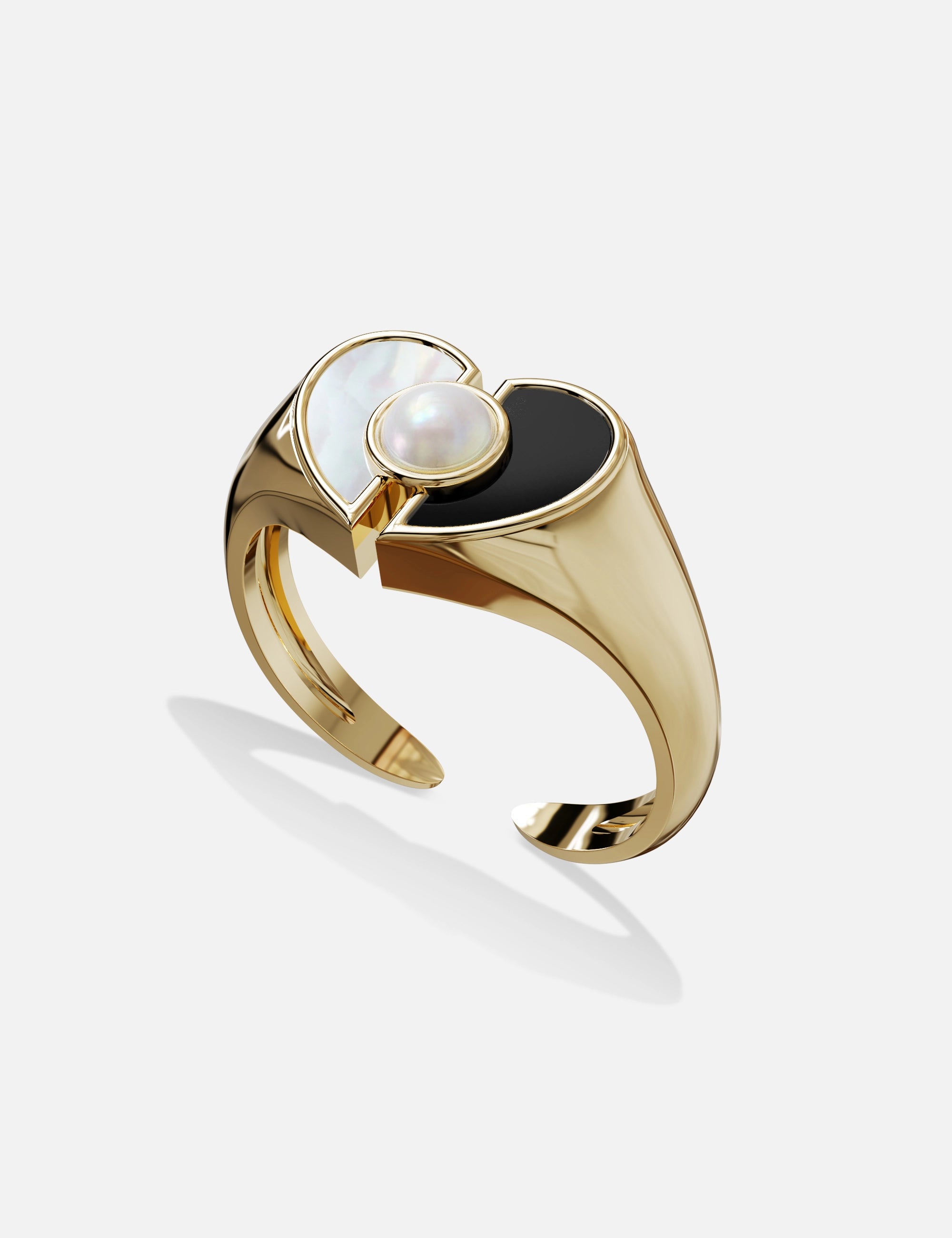 HEARTBREAKER Coal Gold Ring