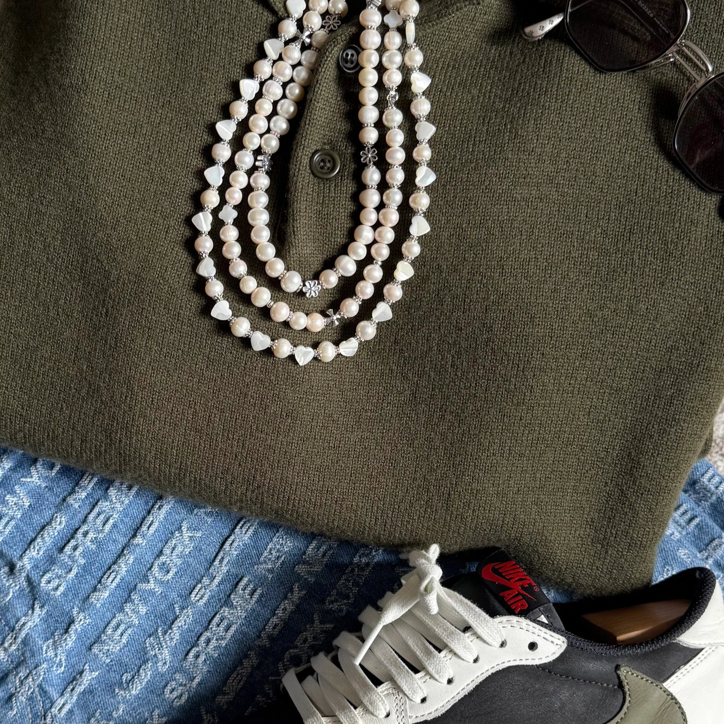 colliers perles de culture blanches