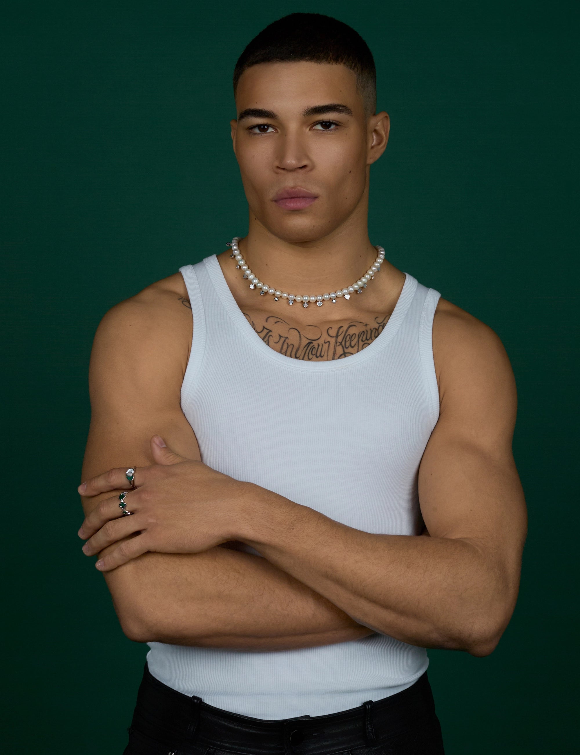 bague casino malachite argent