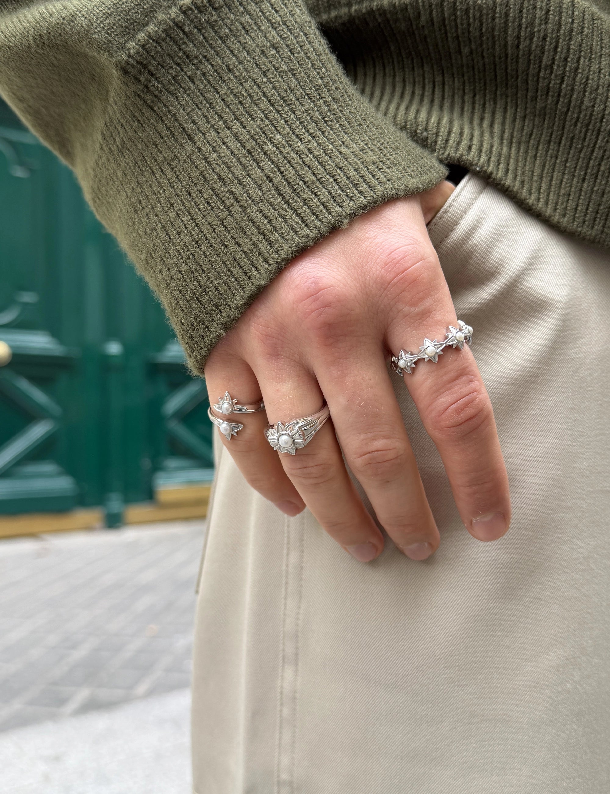 bagues argent perles de culture