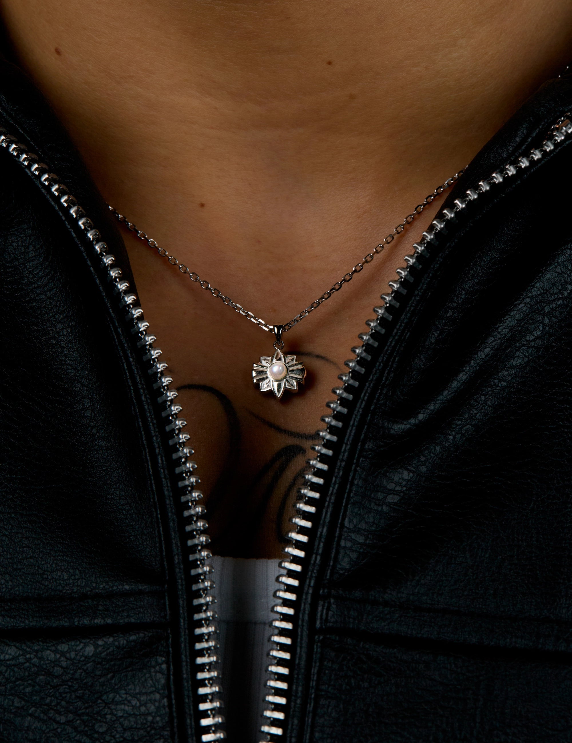 pendentif argent perles de culture