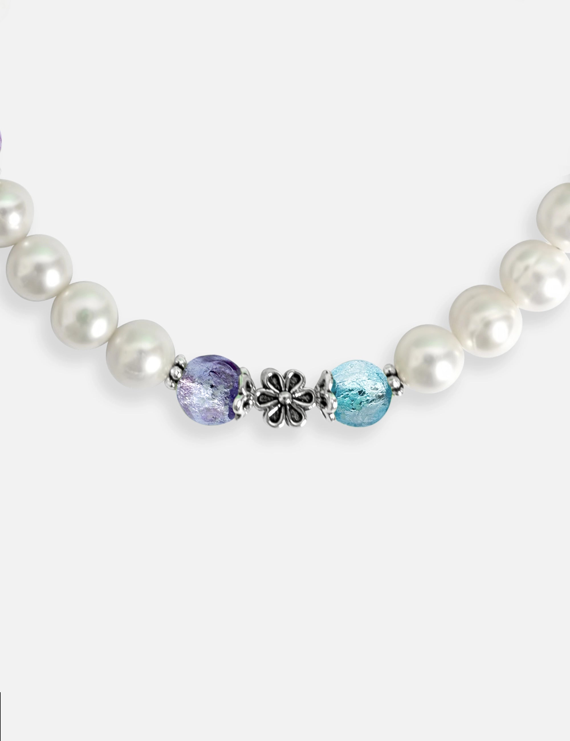 Bracelet perles culture multicolore phosphorescent