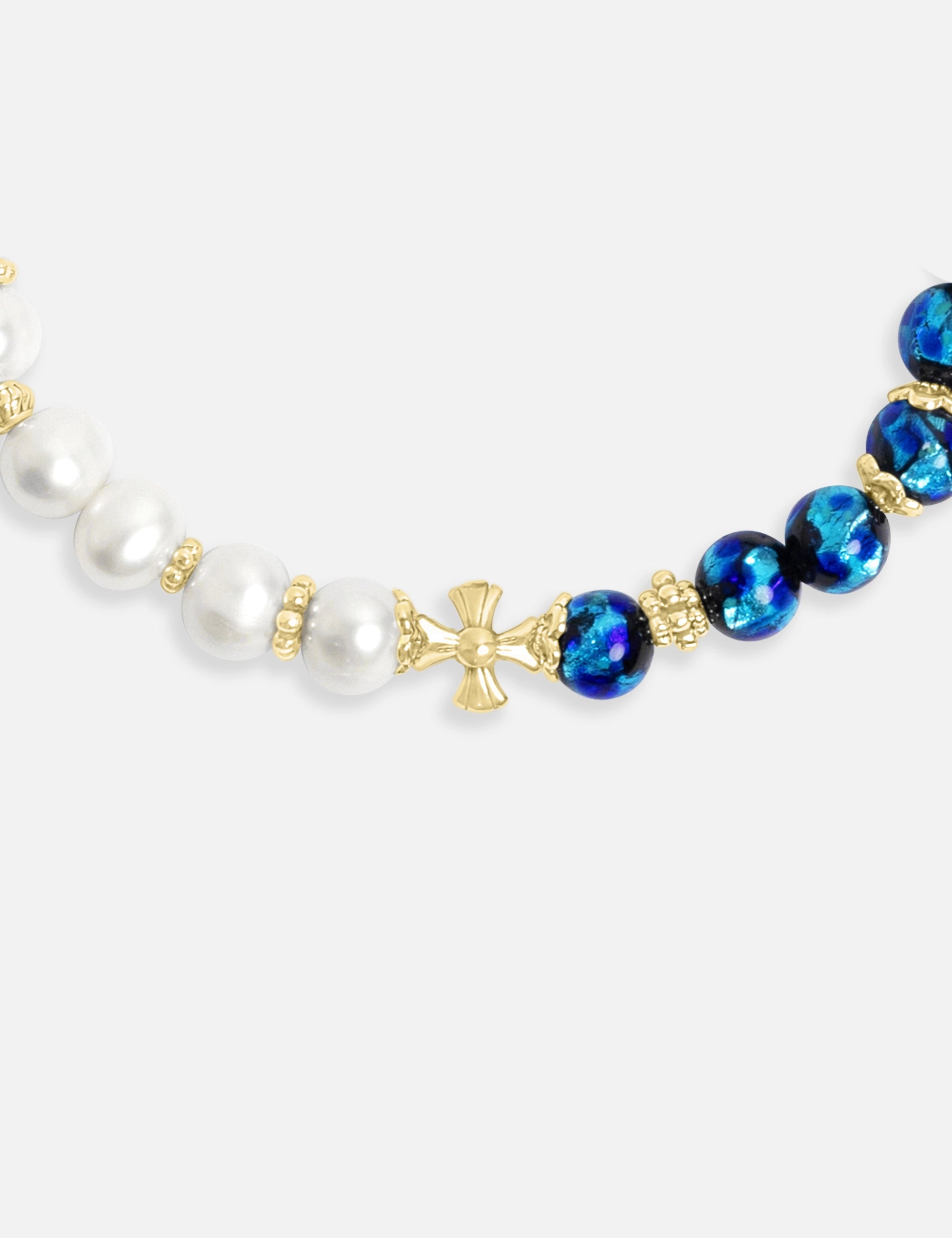 Bracelet perles de culture phosphorescent or