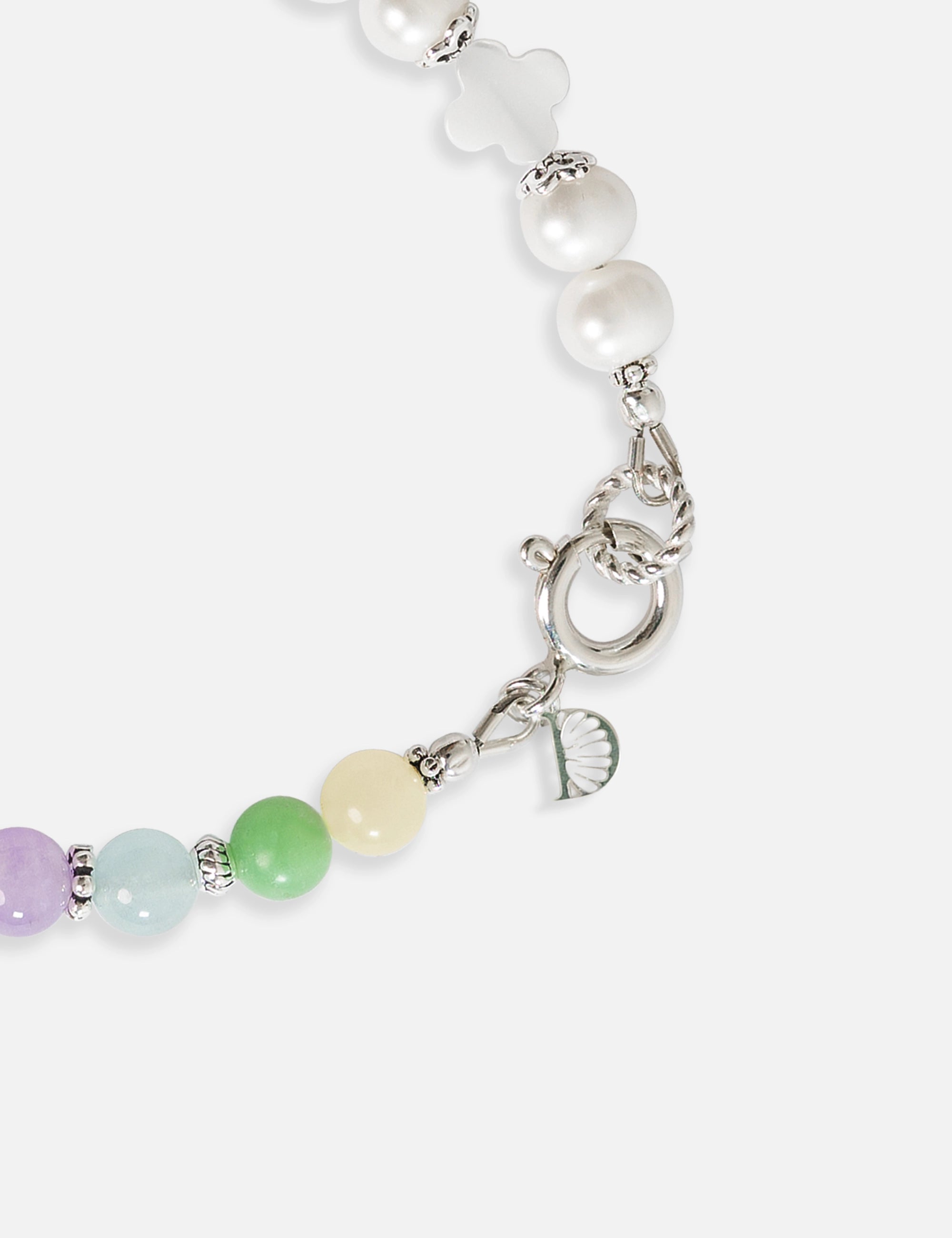 Bracelet perles de culture multicolore