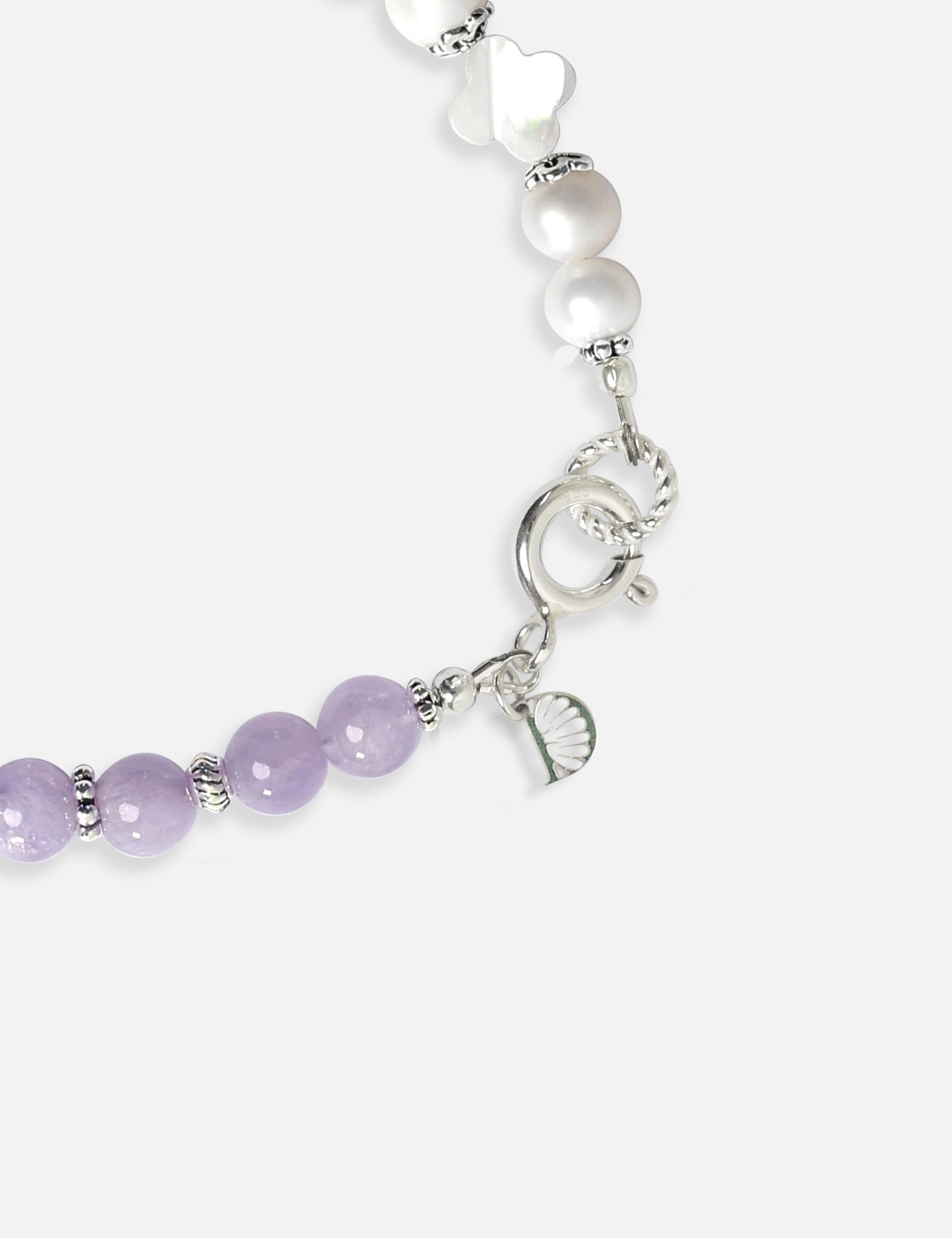 Bracelet perles de culture violet