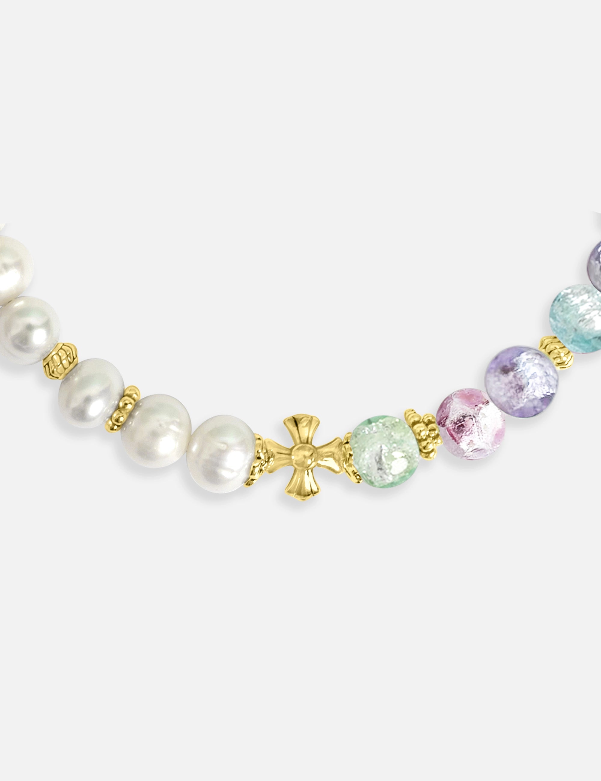 bracelet perles culture phosphorescent multicolore