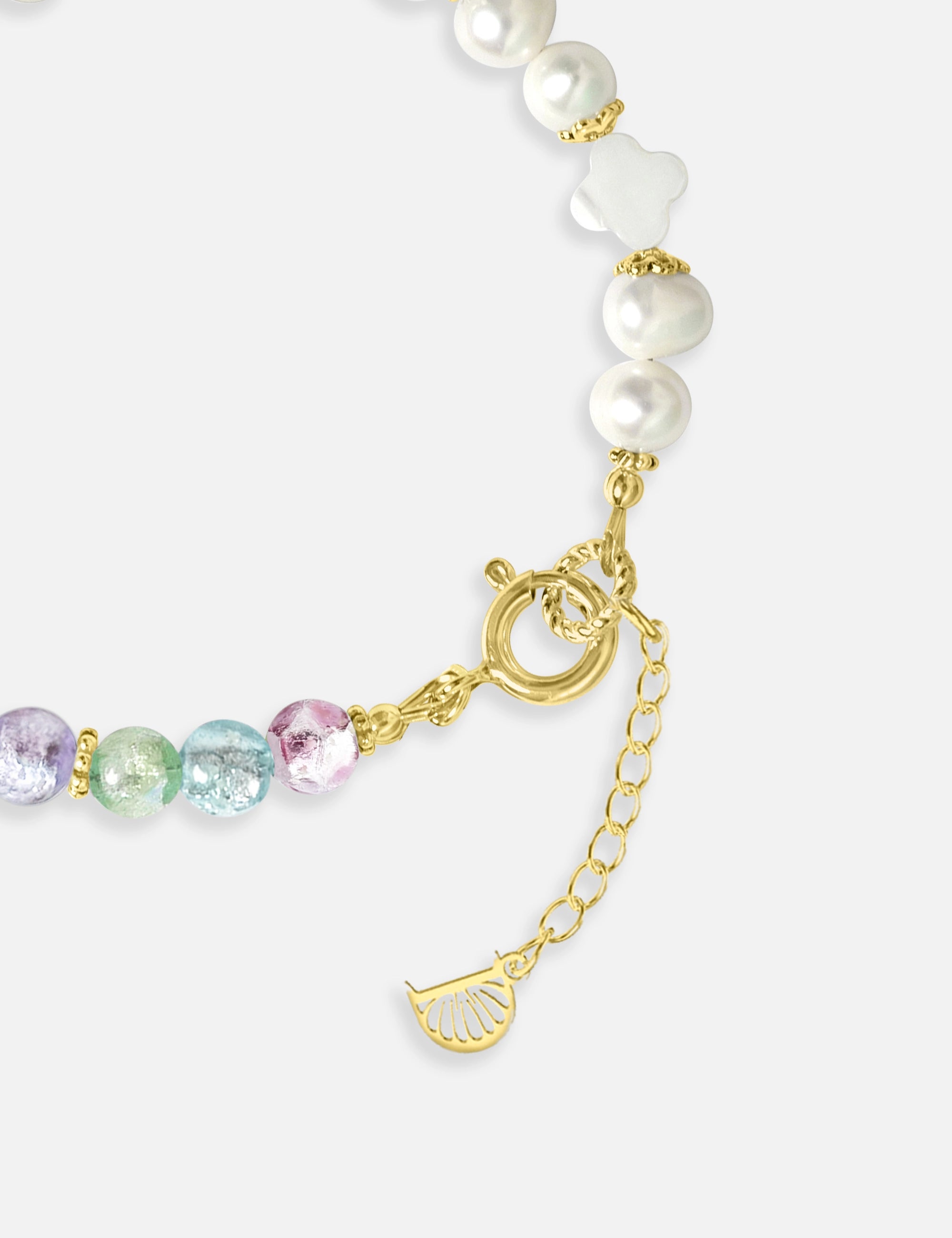 bracelet perles culture phosphorescent multicolore