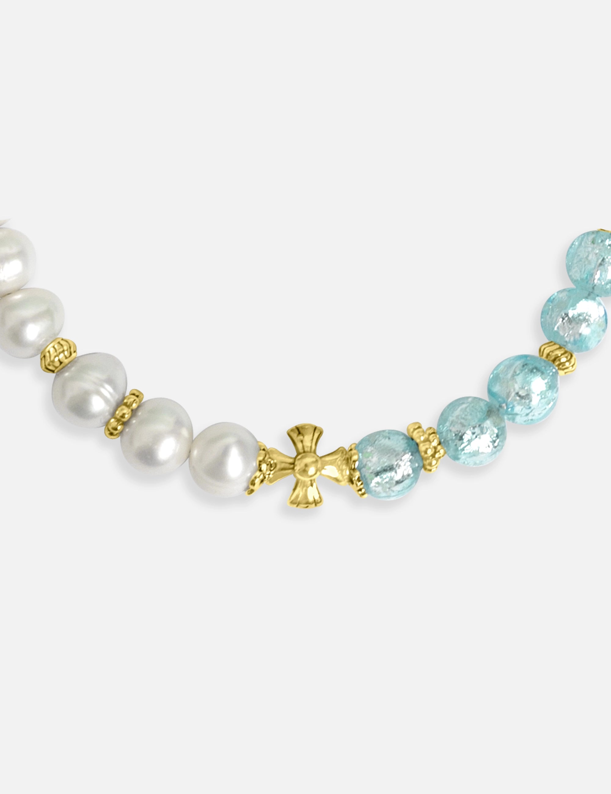 bracelet perles culture phosphorescent bleu