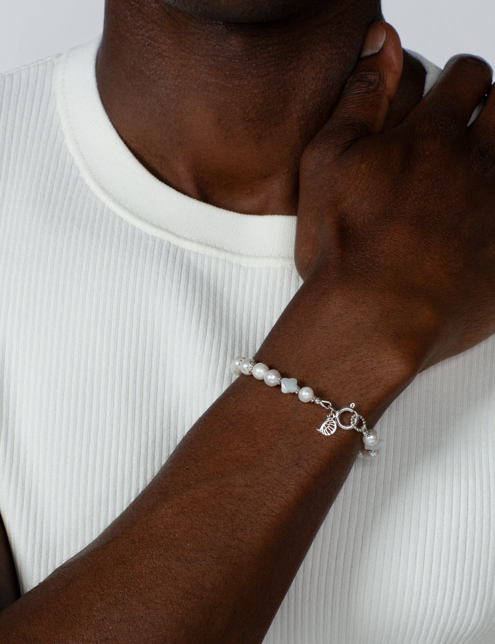 Bracelet perles de culture blanches