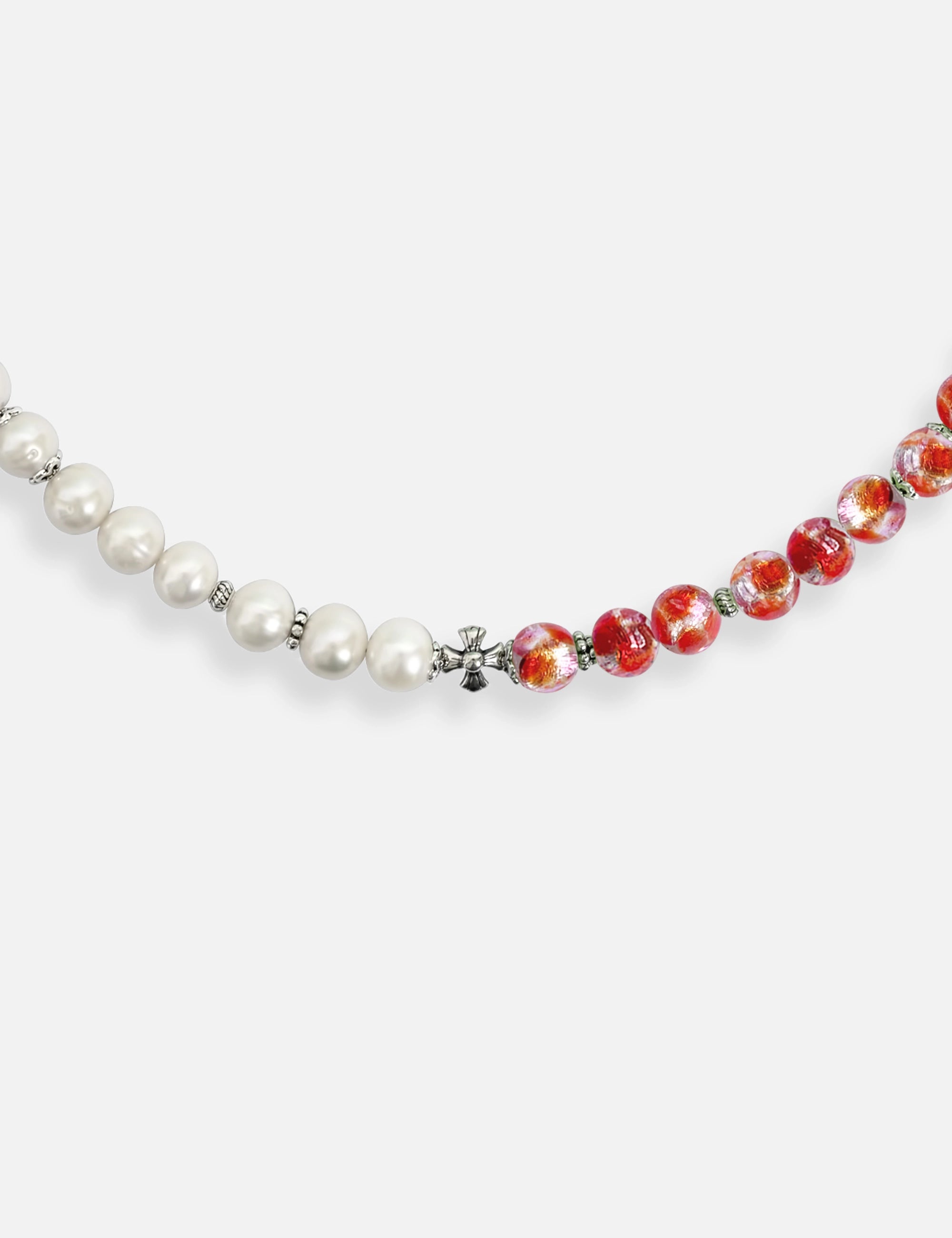 Collier perles de culture corail phosphorescent