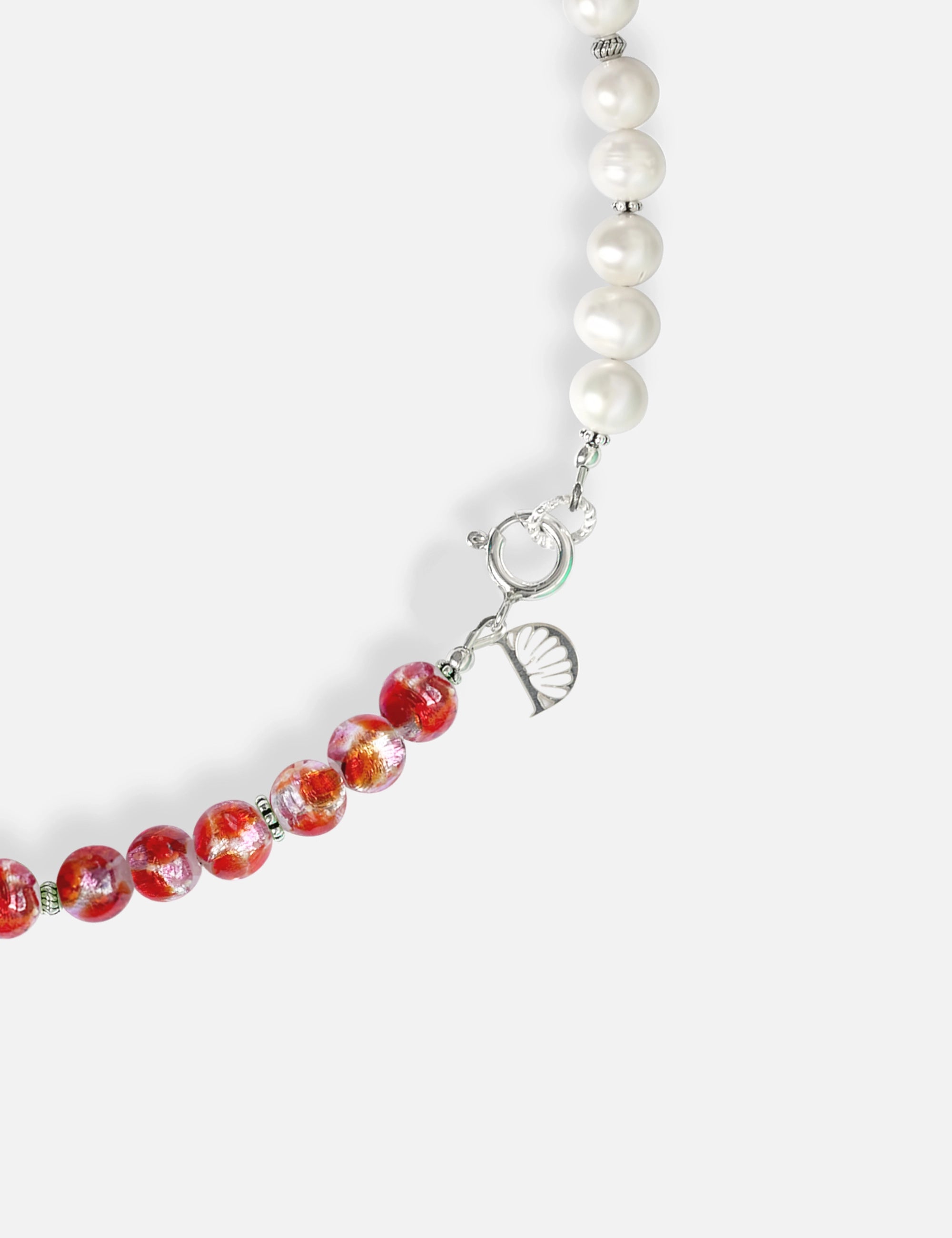 Collier perles de culture corail phosphorescent