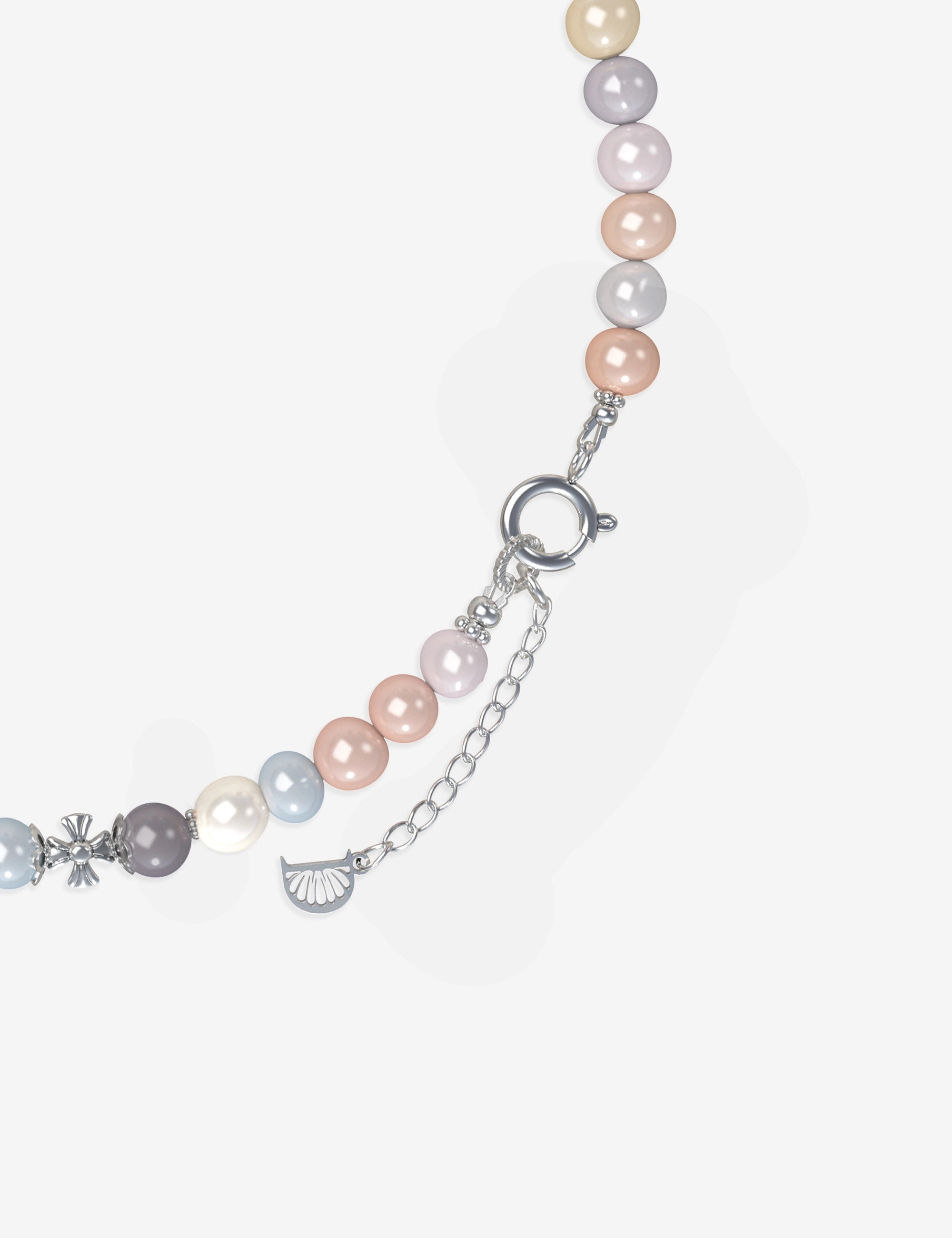 collier perles culture multicolore
