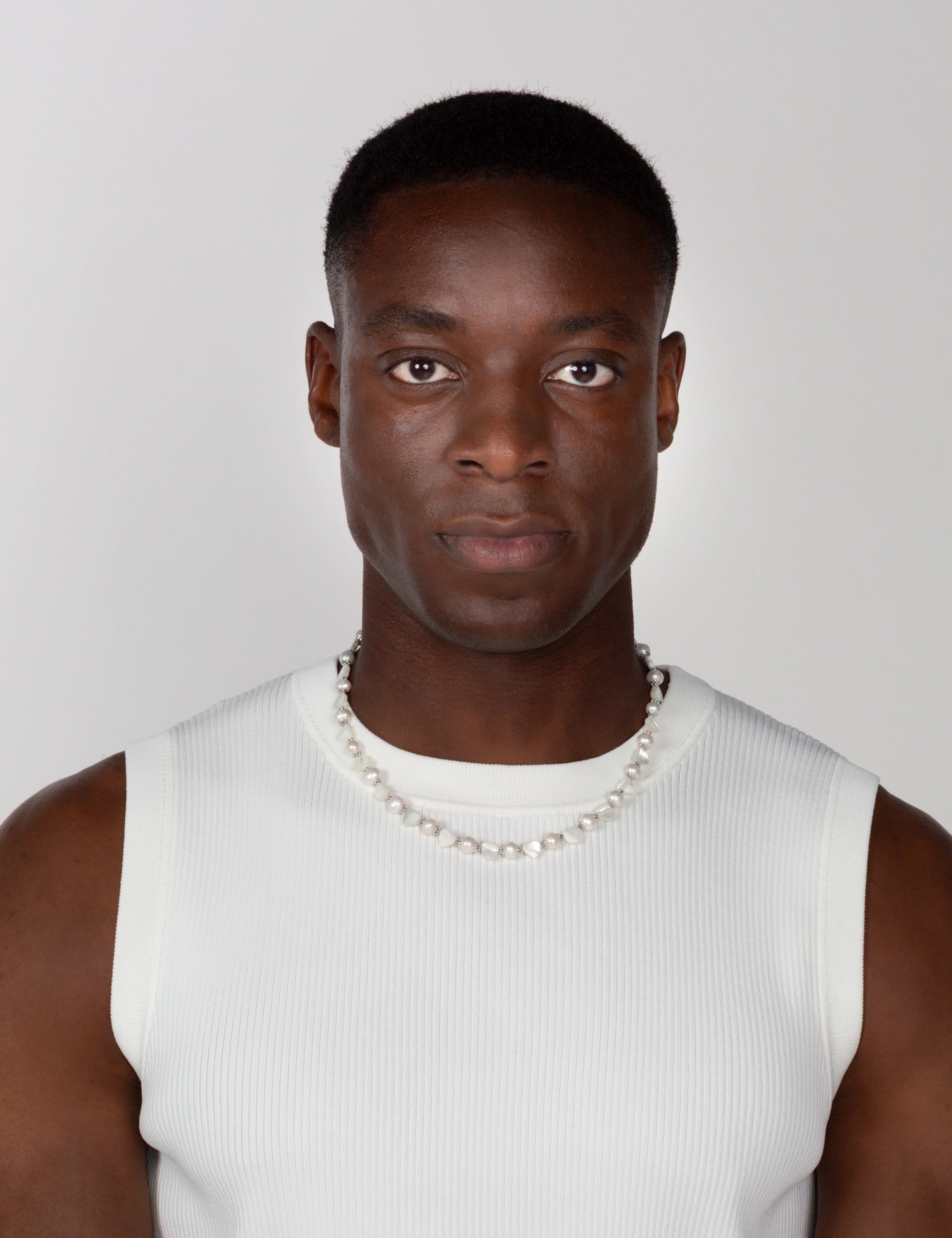 Collier perles de culture blanches cœurs