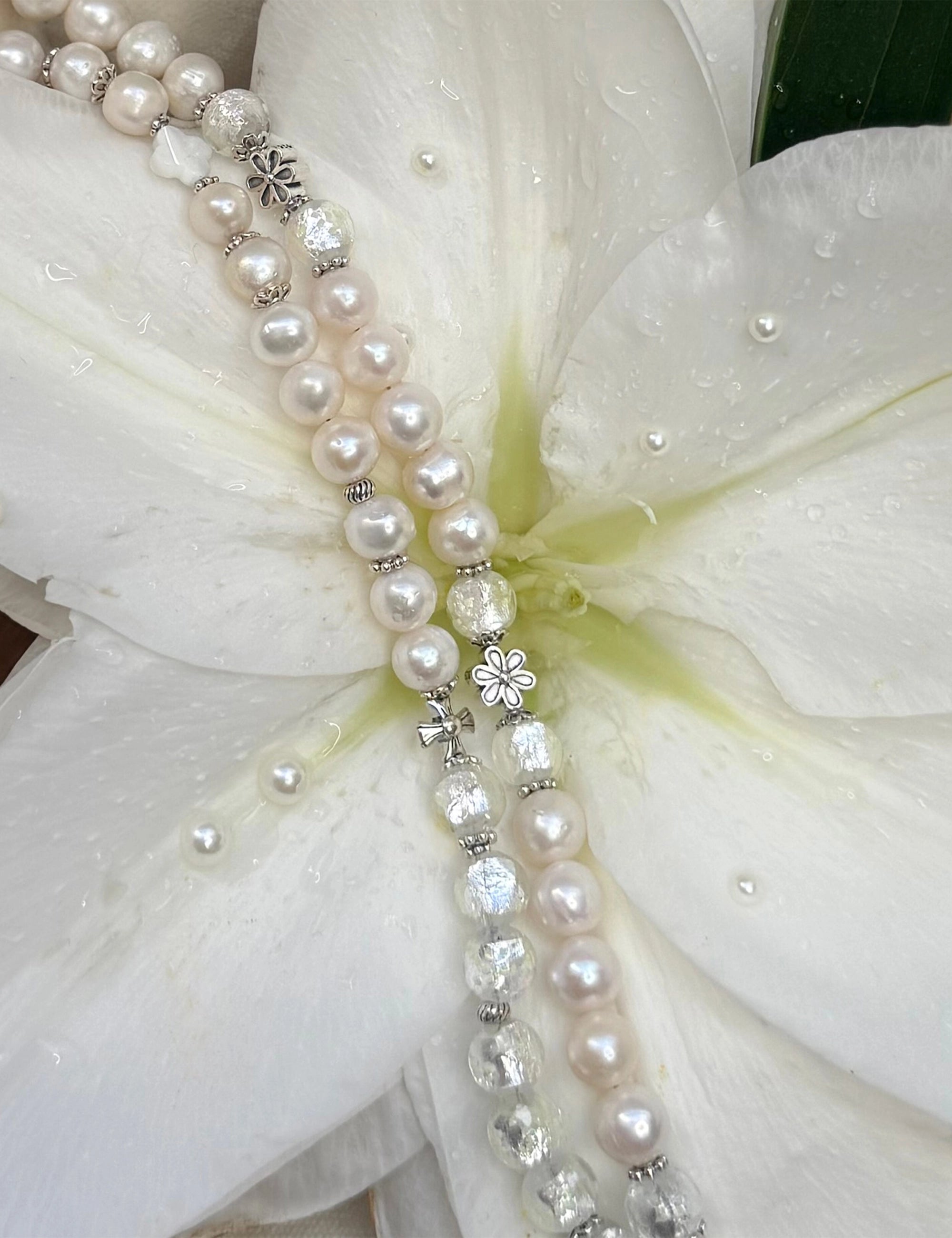 collier perles de culture phosphorescent