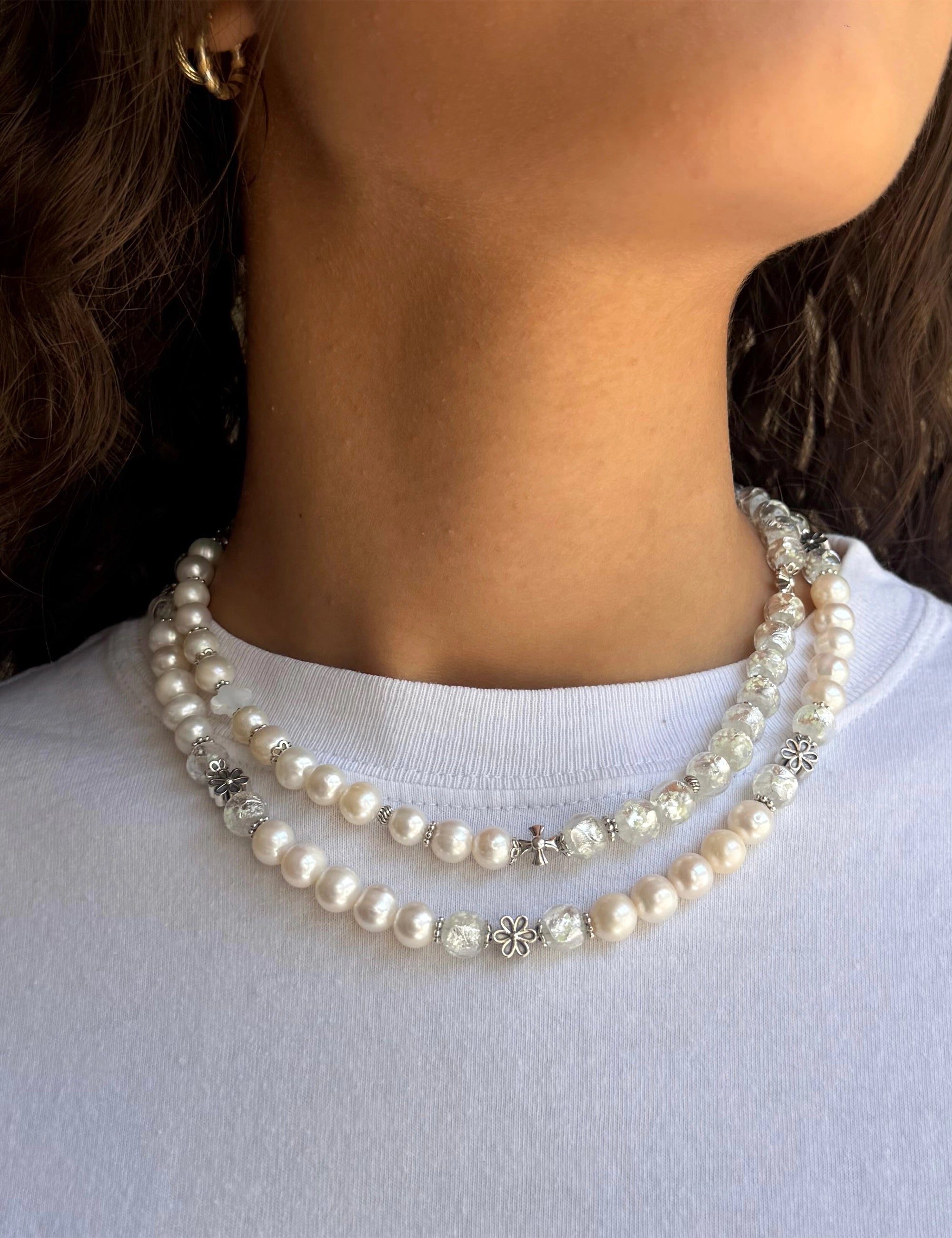 collier perles de culture phosphorescent