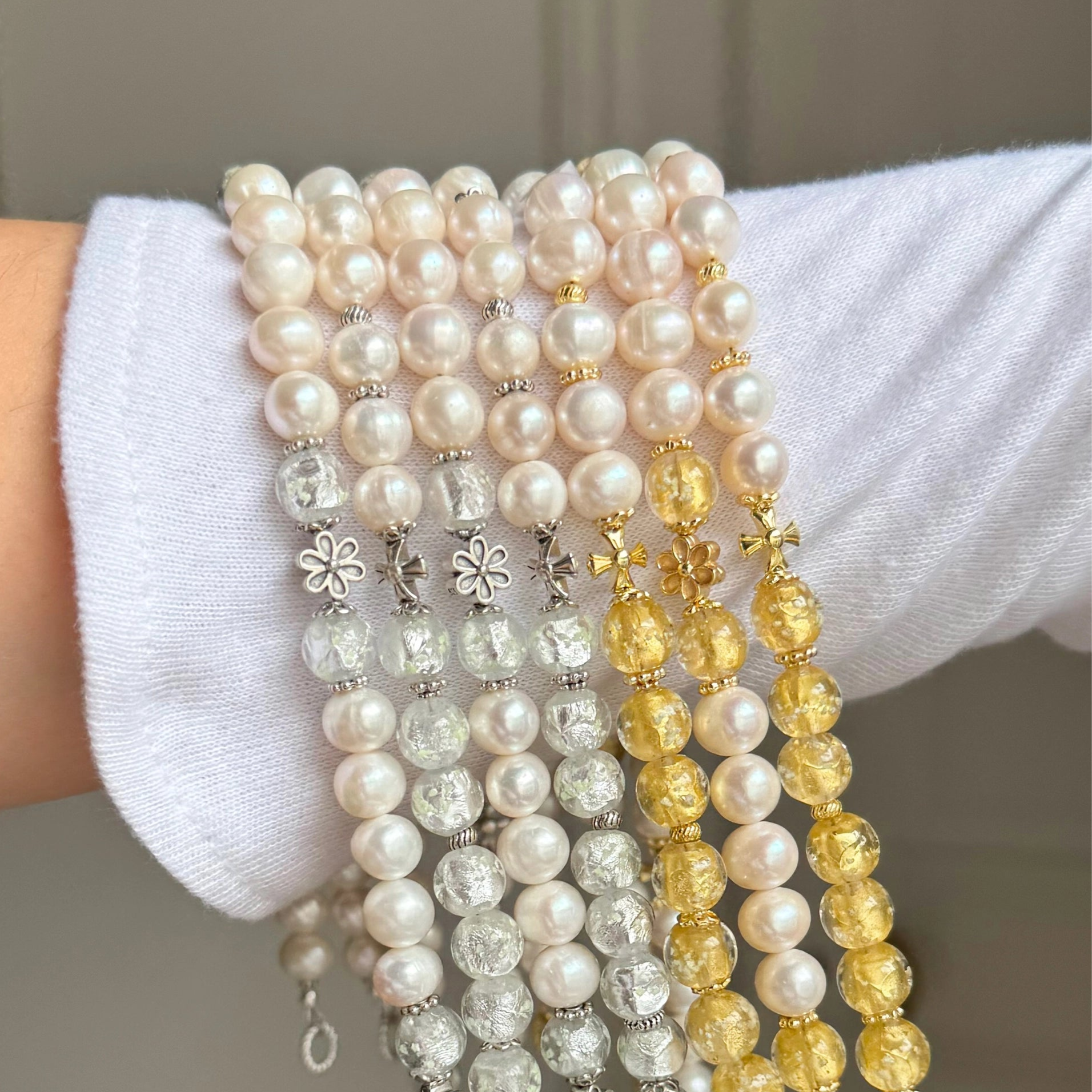 collier perles de culture phosphorescent