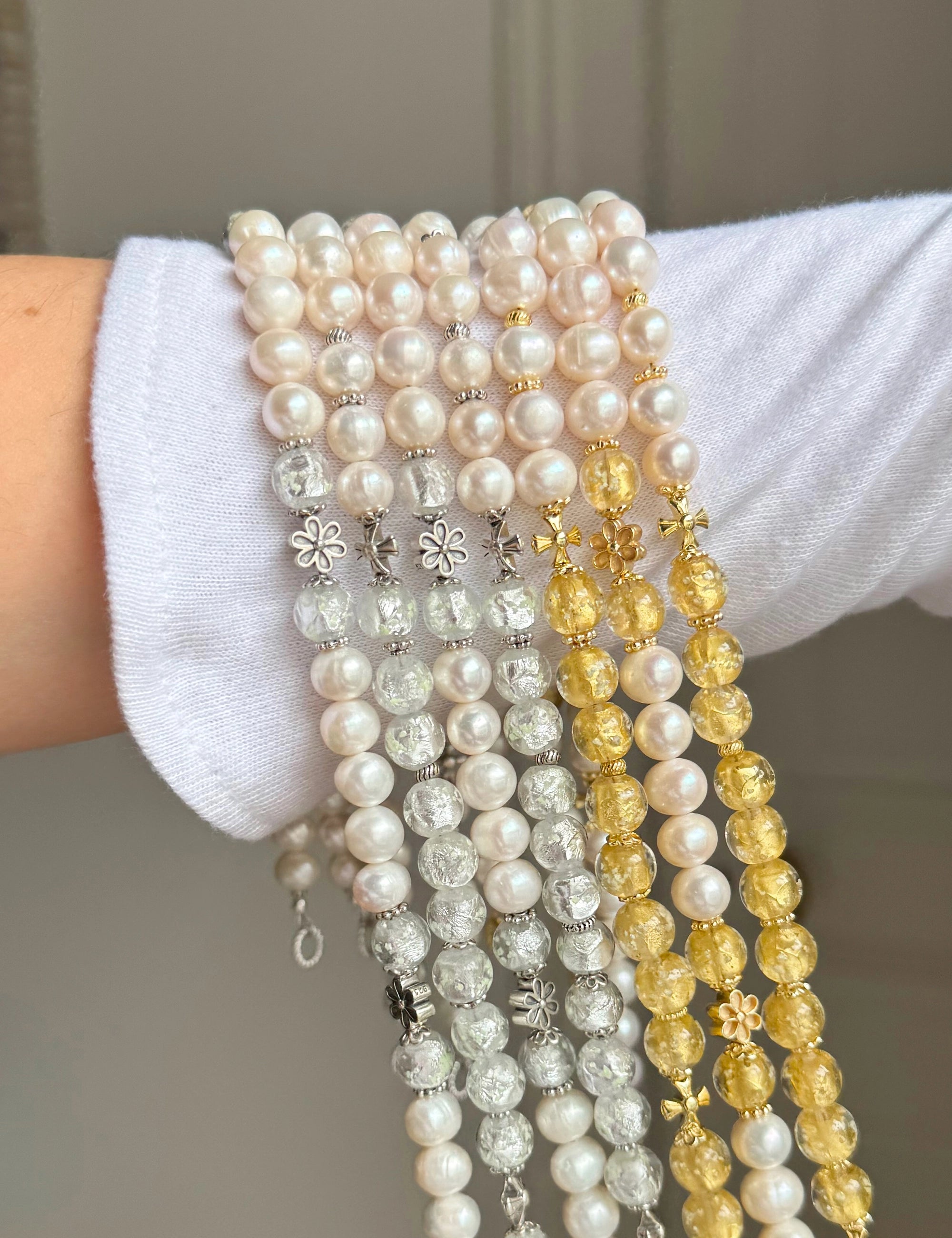 collier perles de culture phosphorescent