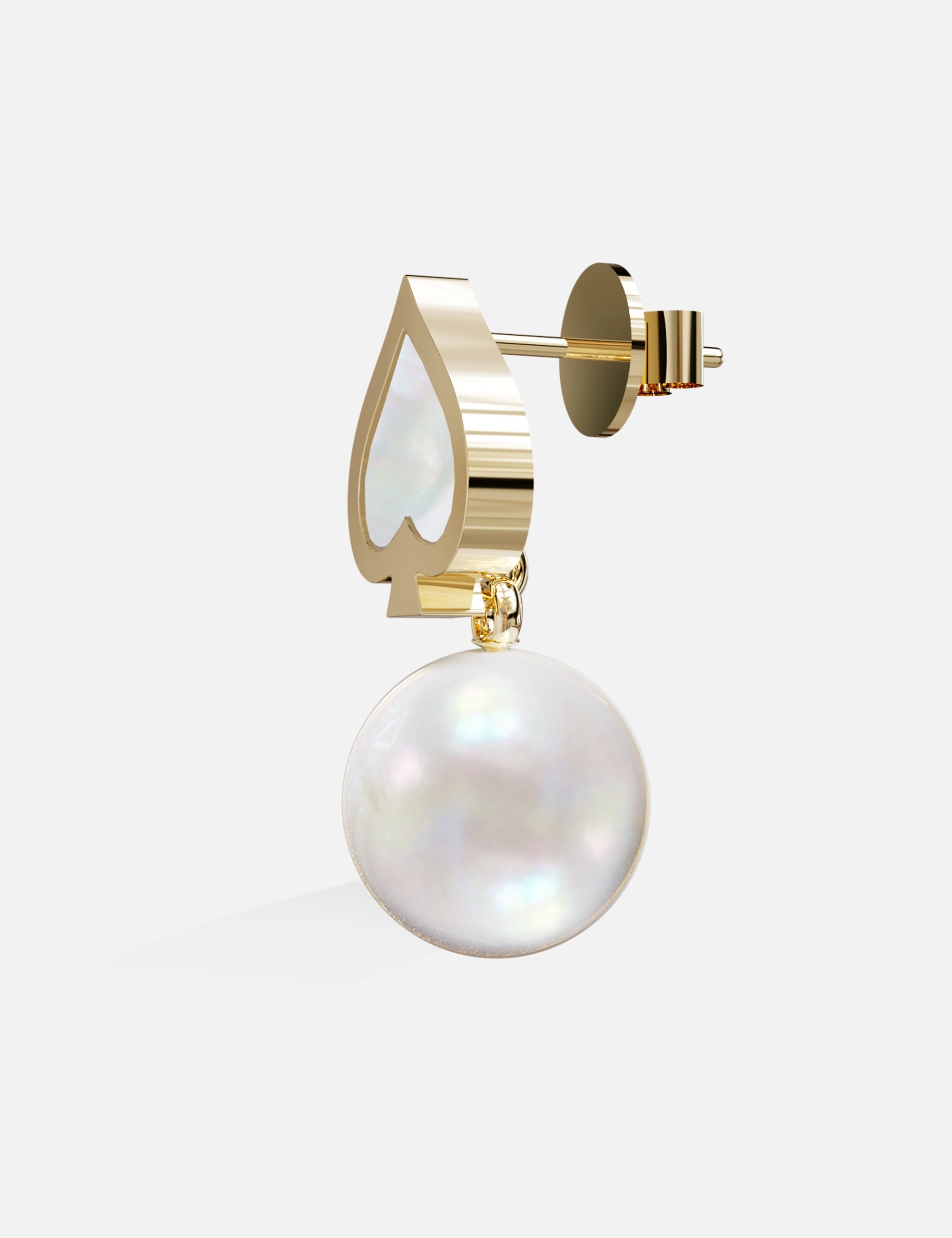 boucle d'oreilles pique perle or