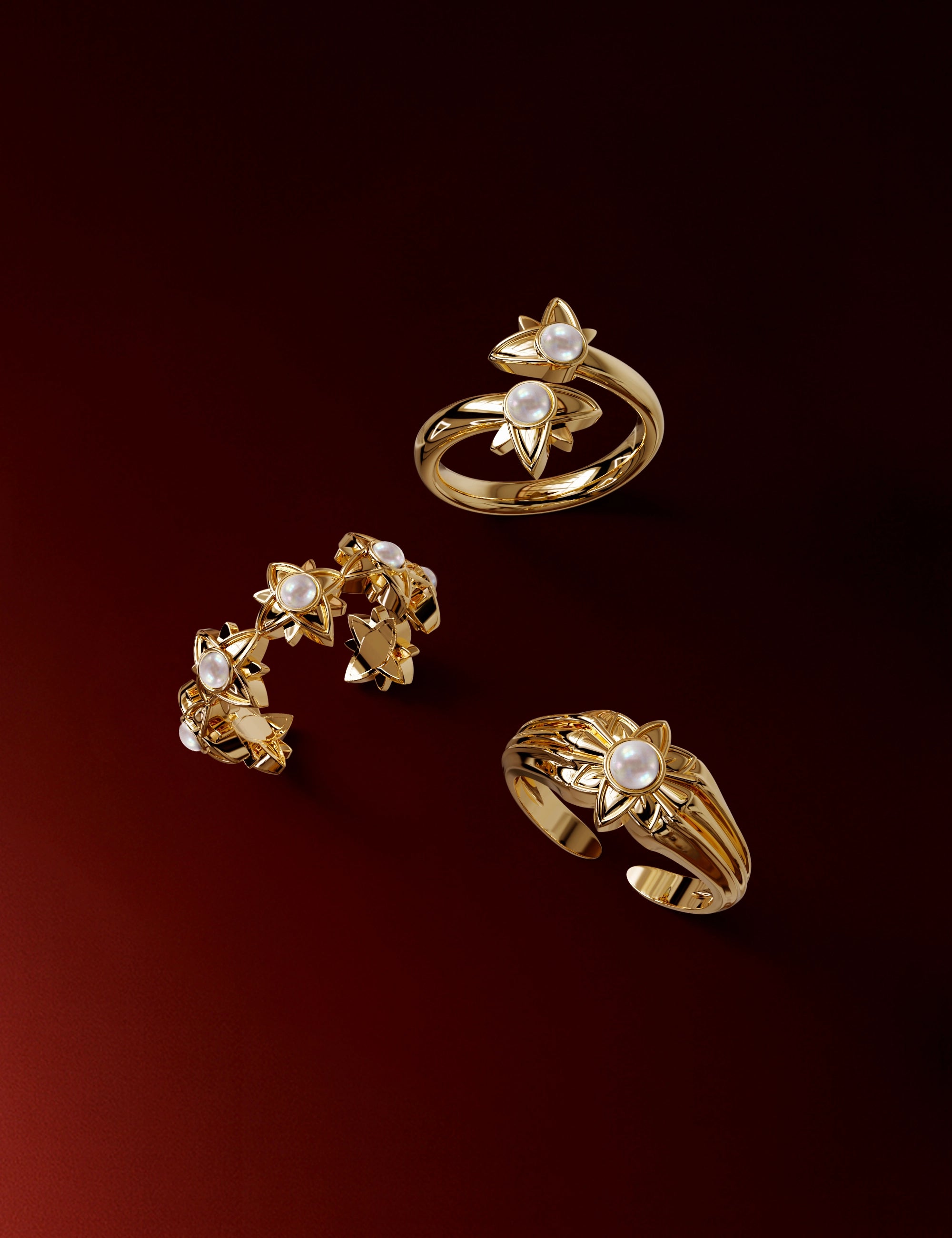 bagues or perles de culture