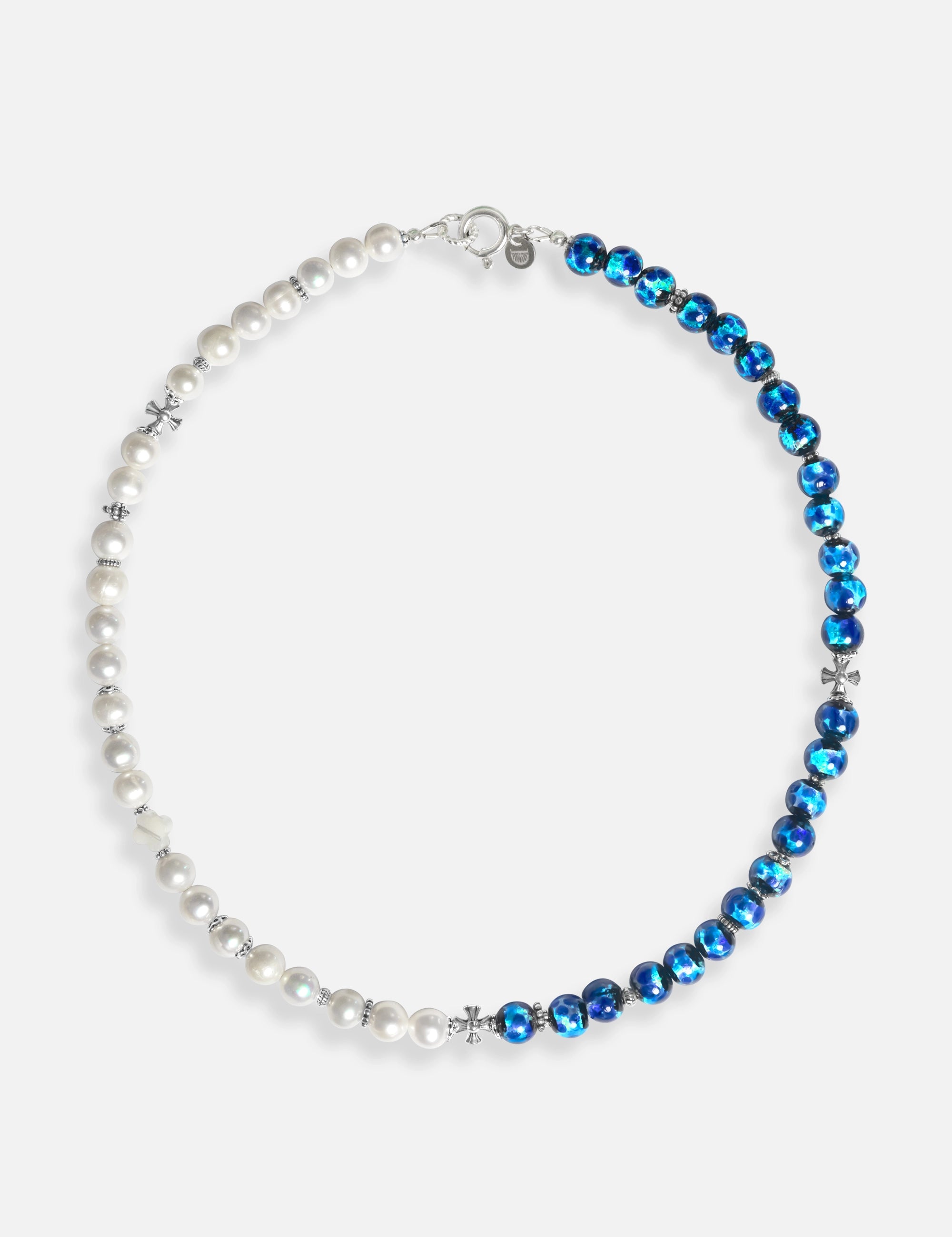 Collier perles bleues phosphorescentes Okinawa