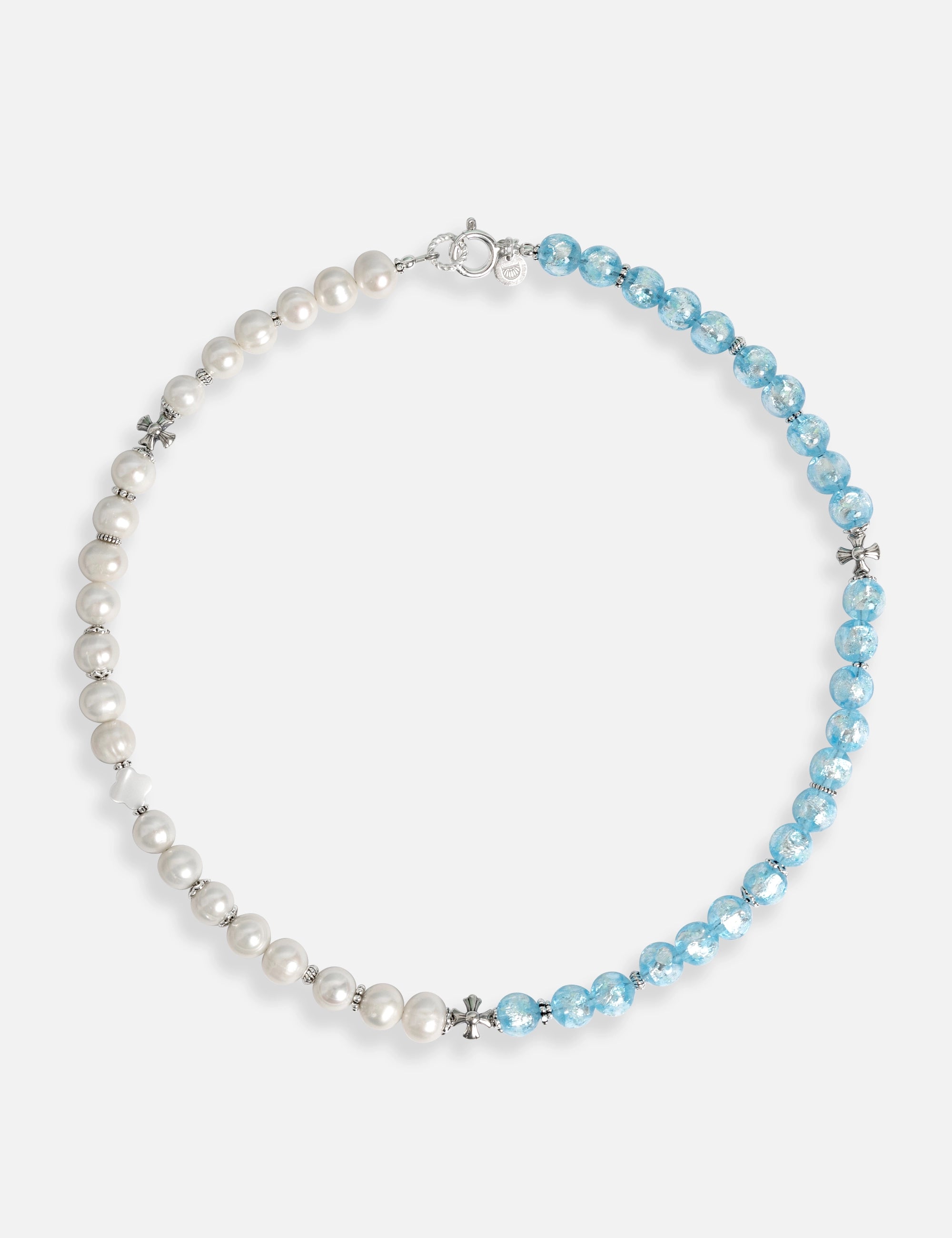 Collier perles bleues phosphorescentes Okinawa