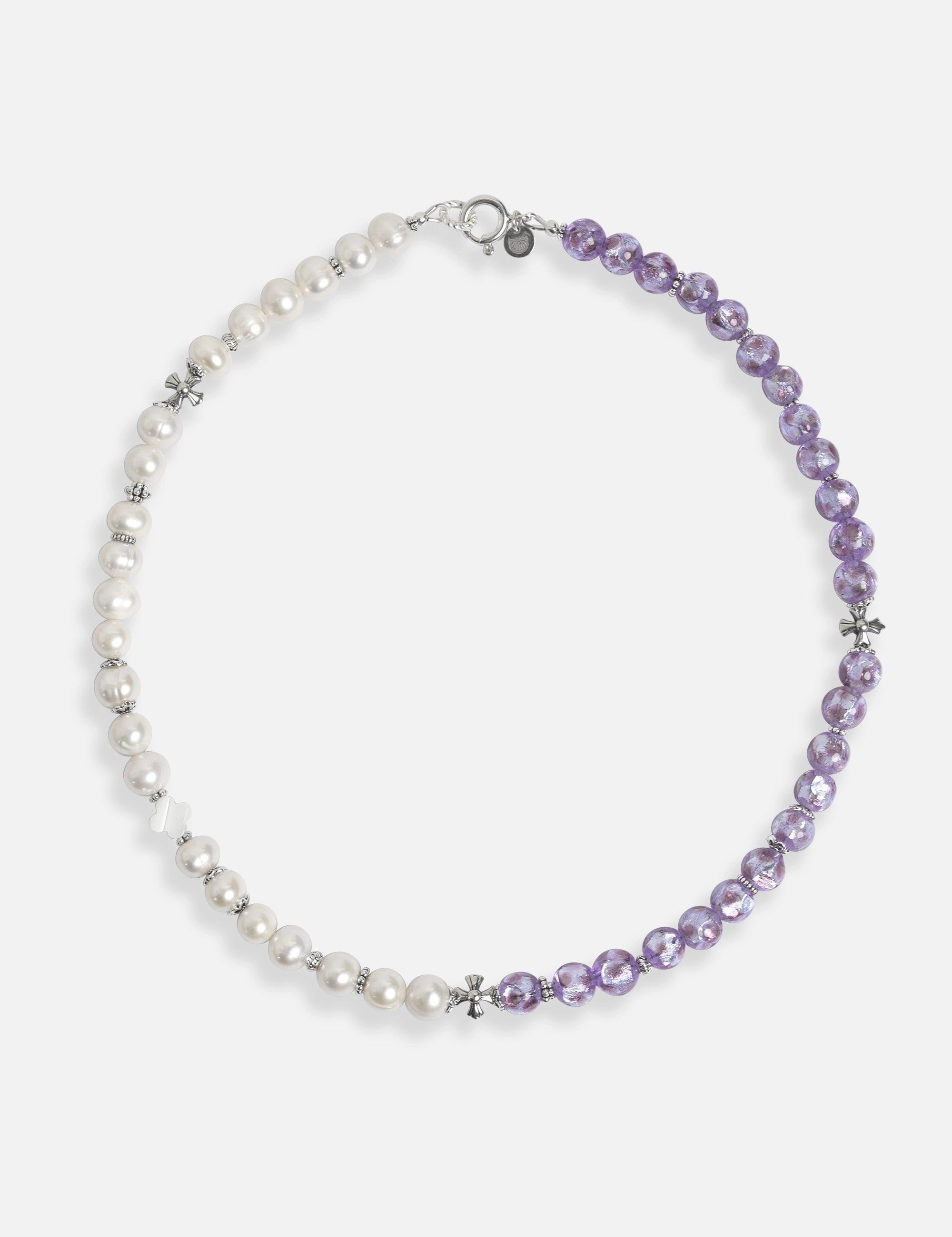 Collier perles violettes phosphorescentes Okinawa