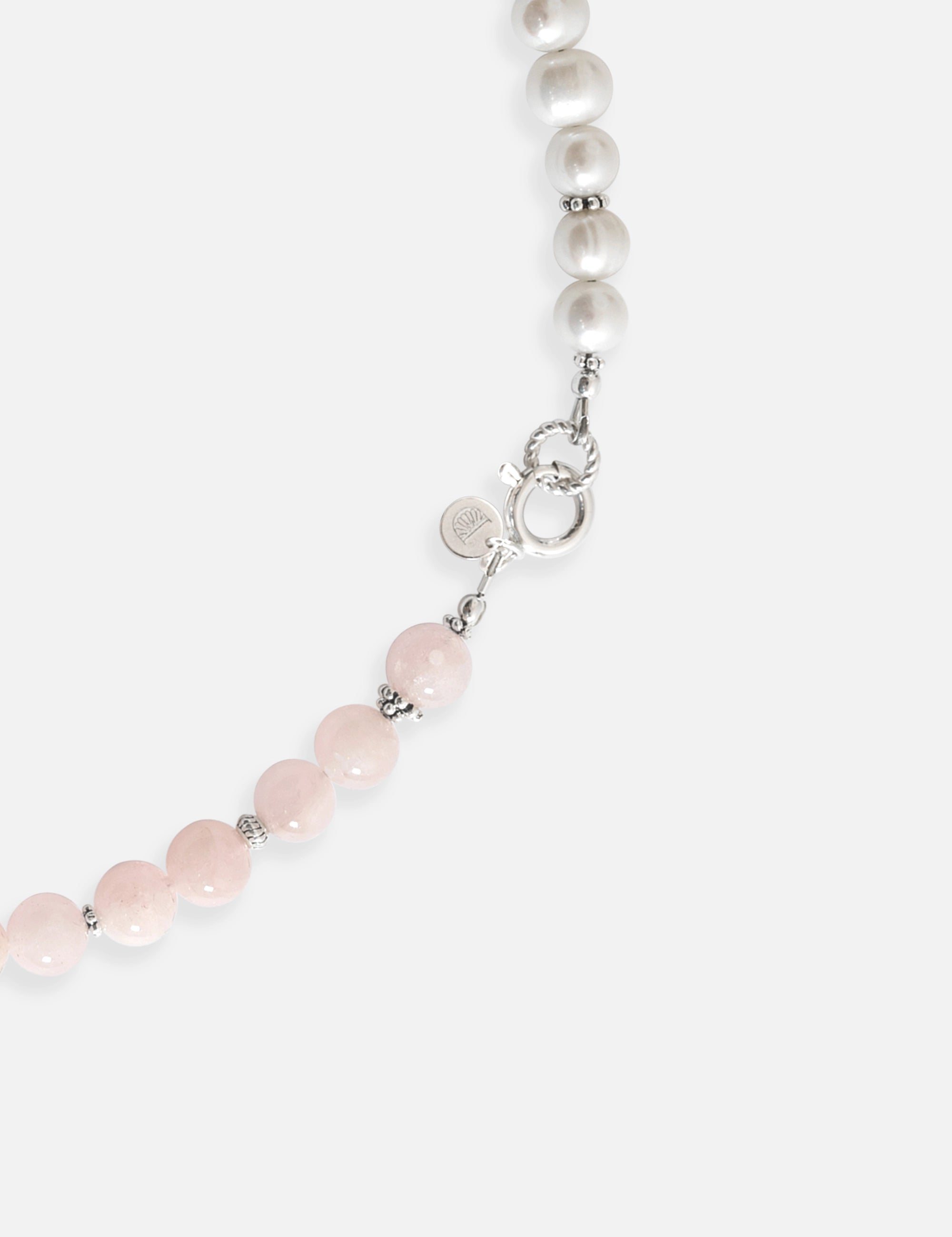 Collier perles de culture pierre rose