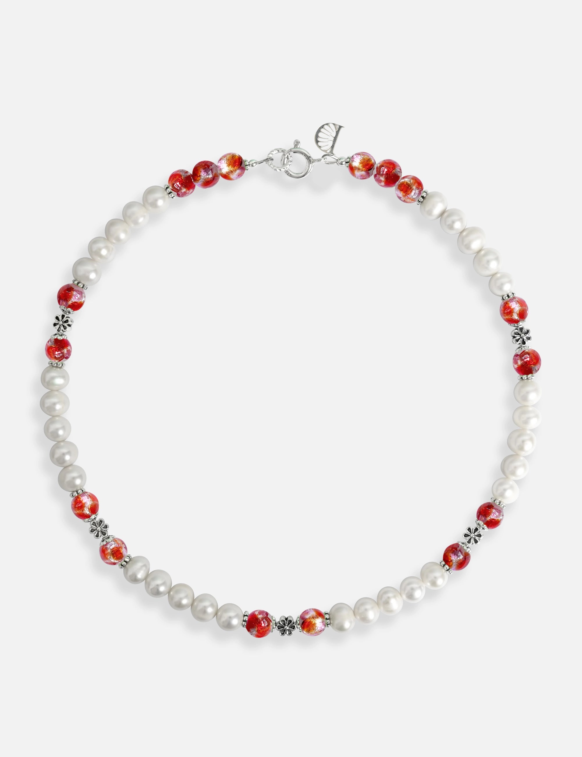 Collier perles culture corail phosphorescent