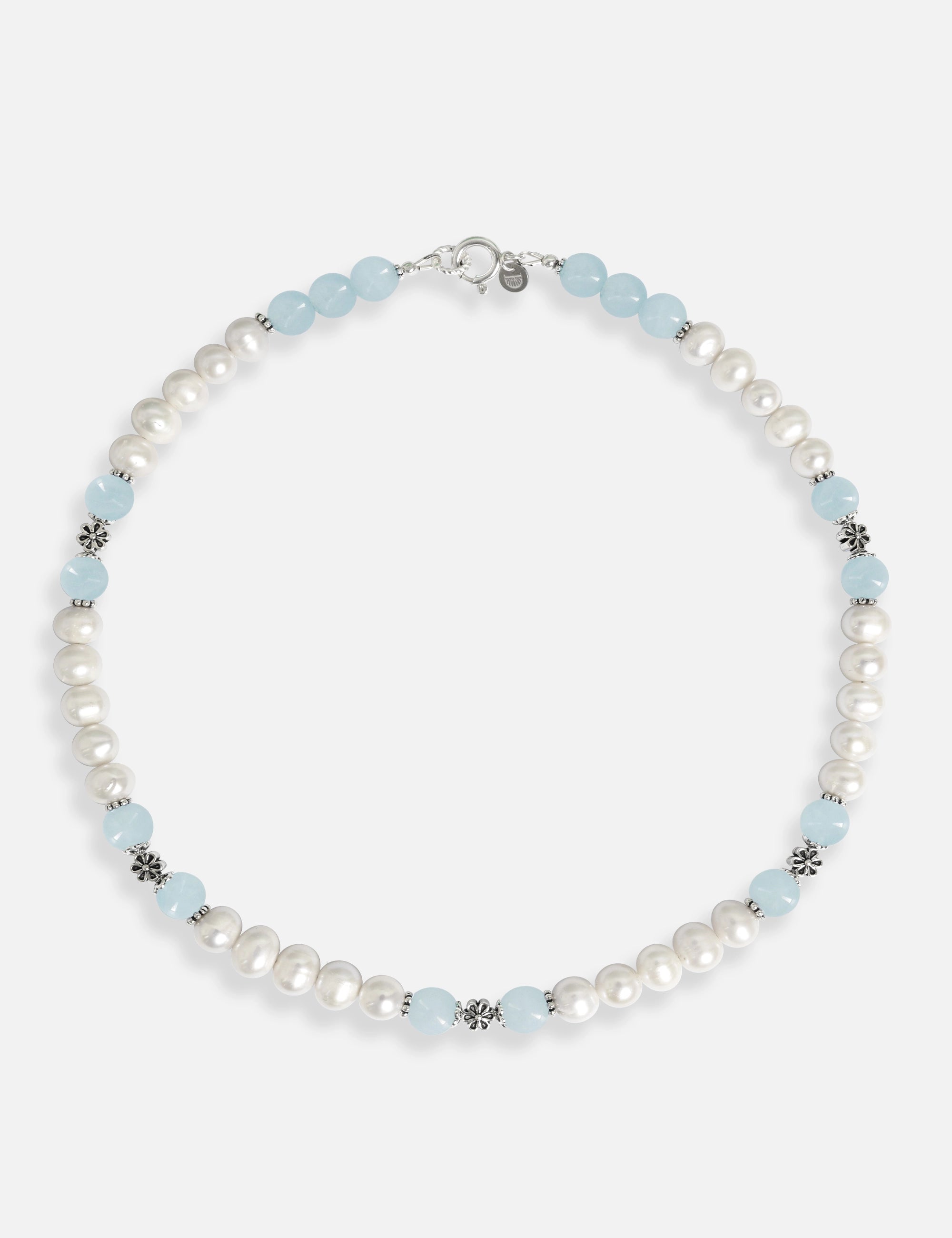 Collier perles de culture aigue-marine