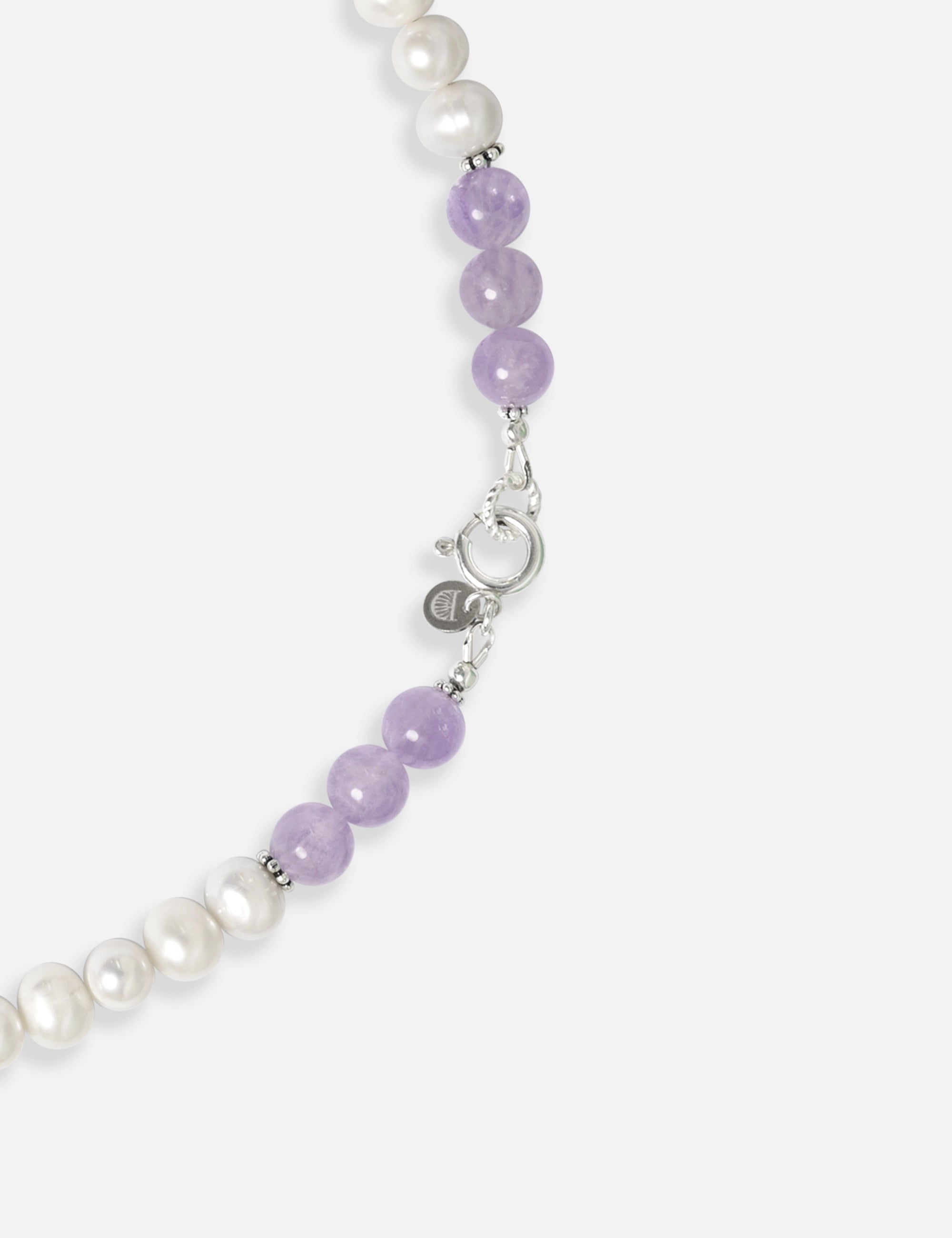 Collier perles de culture jade violet