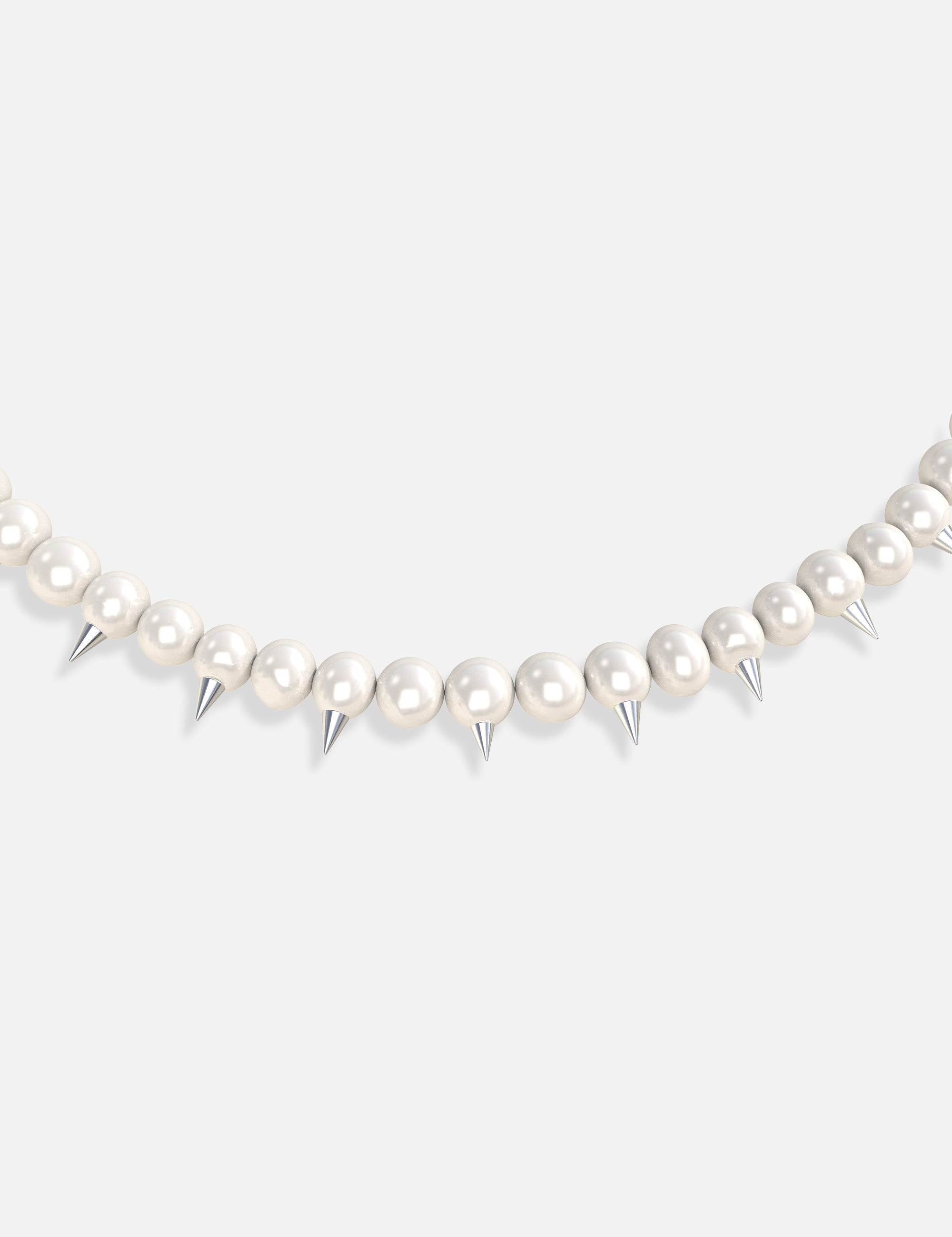 Collier perles de culture pics argent