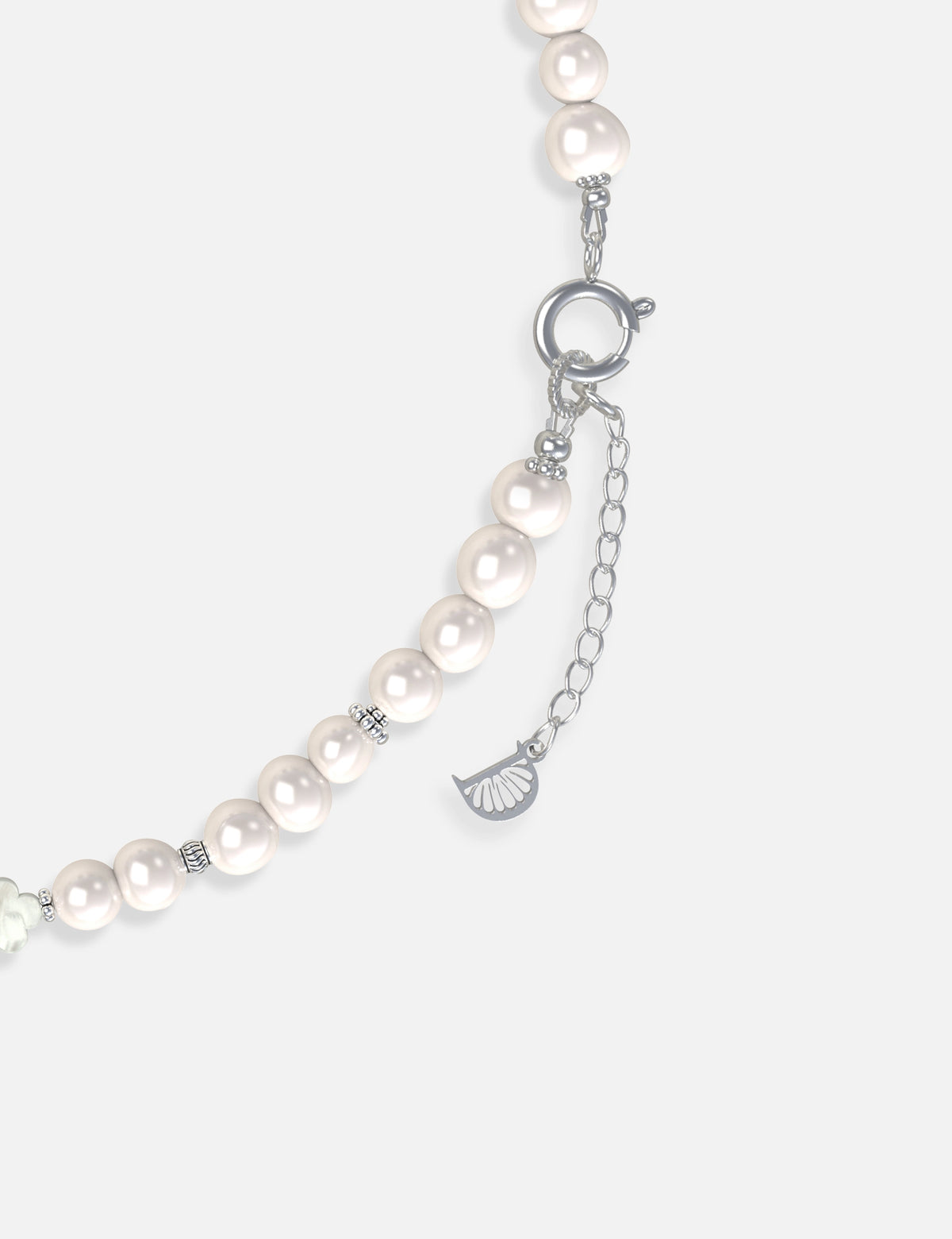 collier perles culture blanc