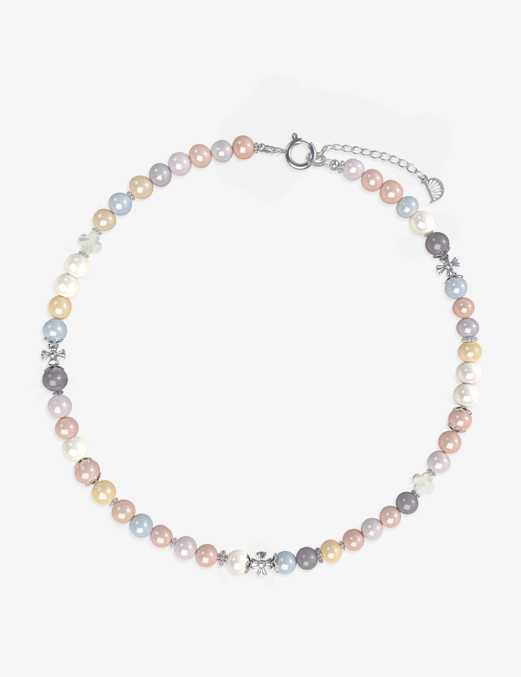 collier perles culture multicolore