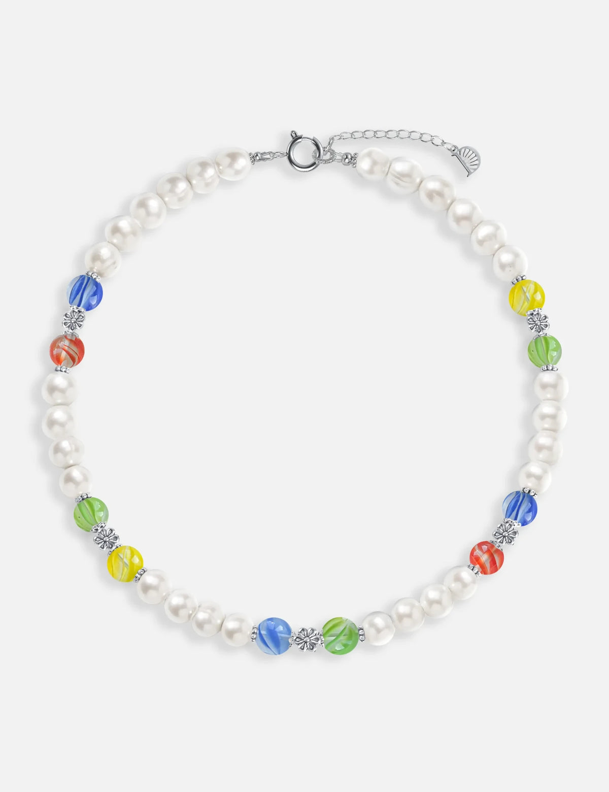 LIZZIE necklace, freshwater pearls and cat's eye marbles, KIDZ collection