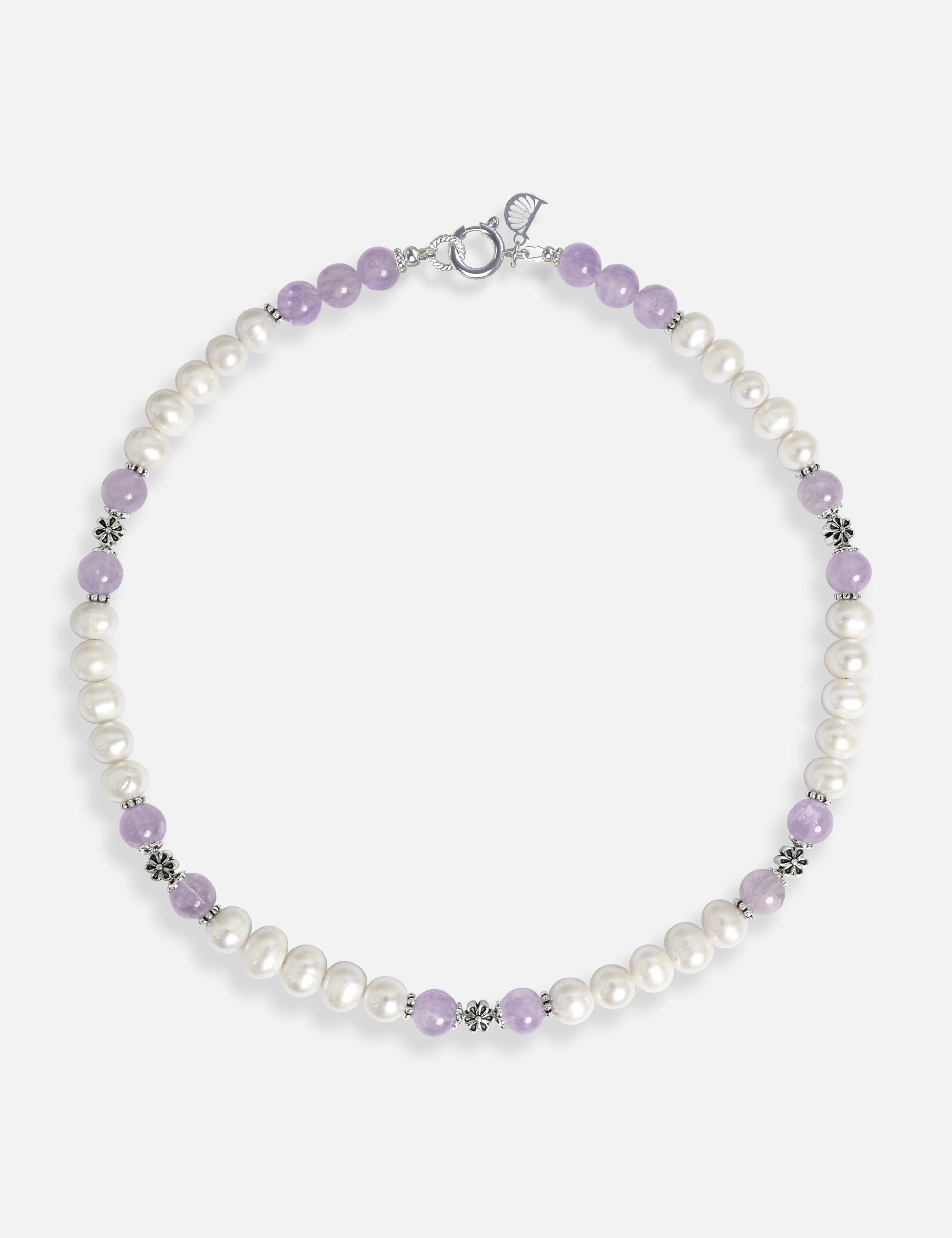 Collier perles de culture violet