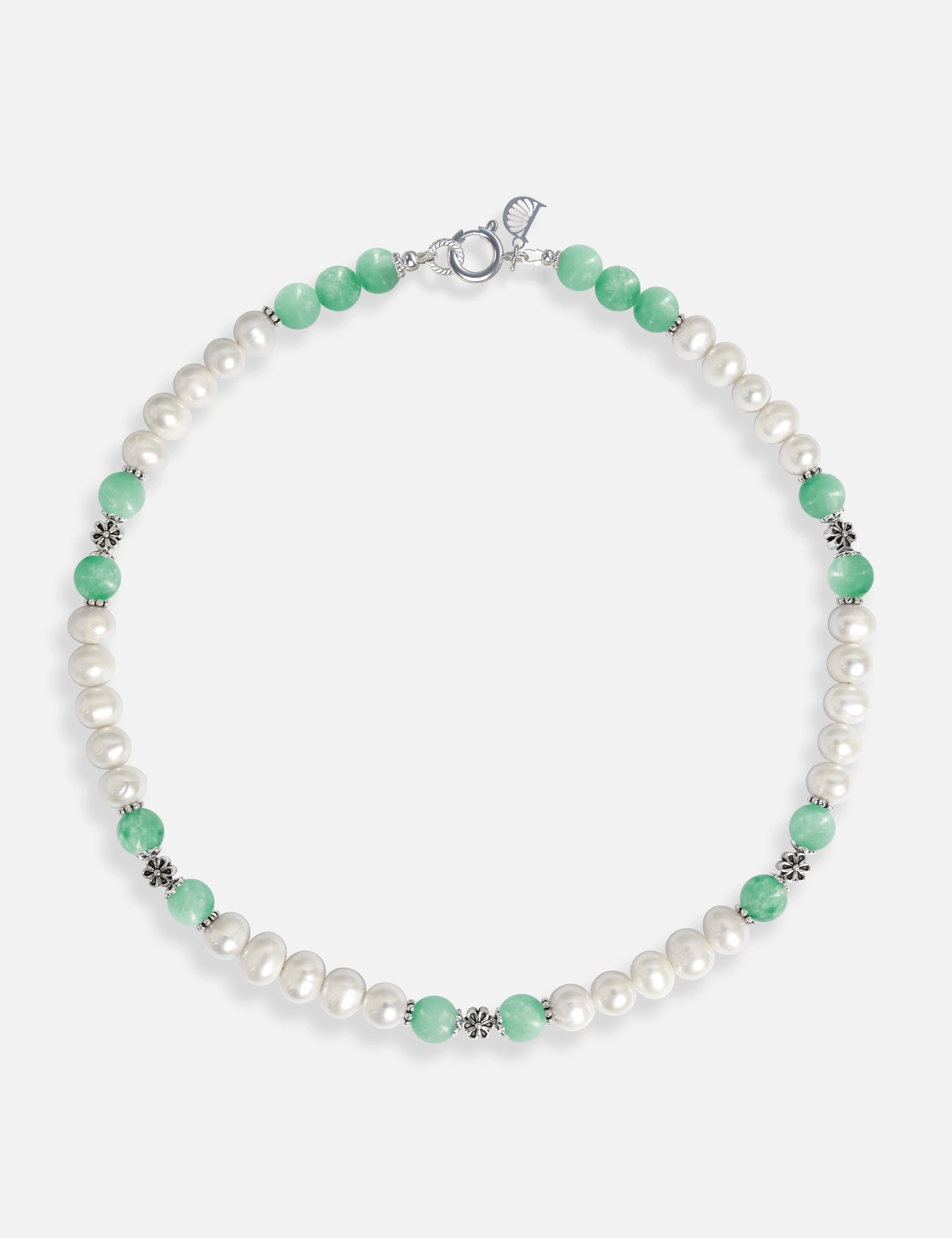 Collier perles de culture vert